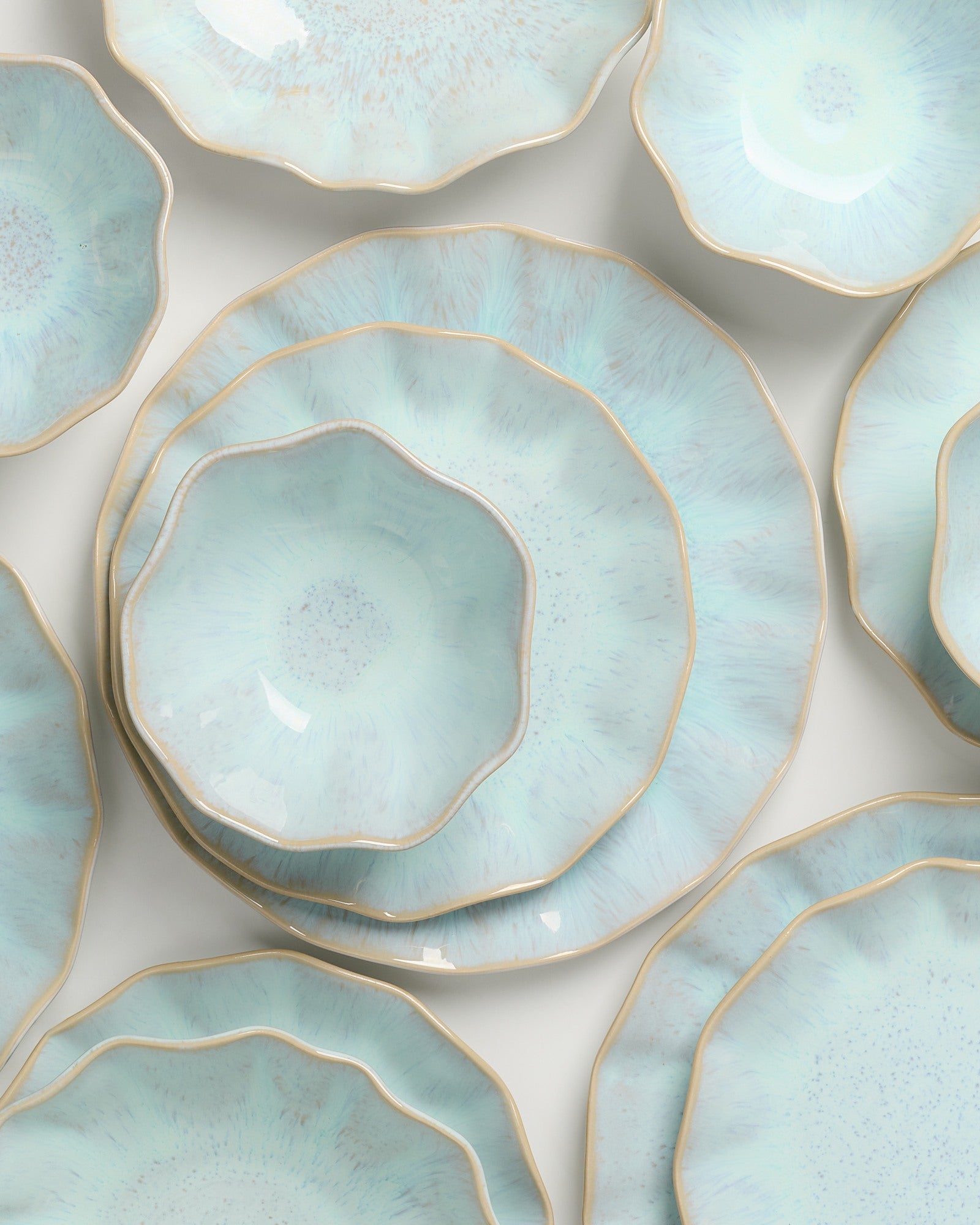 Areia Geschirr-Set shell azur 24-teilig