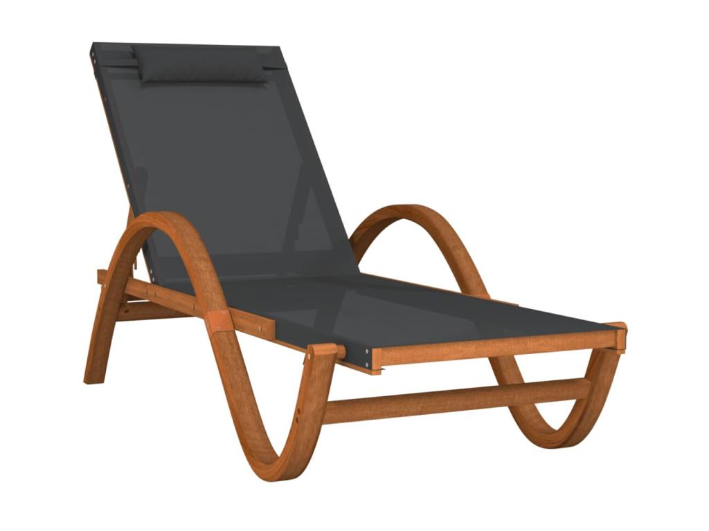 Sillón con cojín de textileno gris/madera maciza de álamo