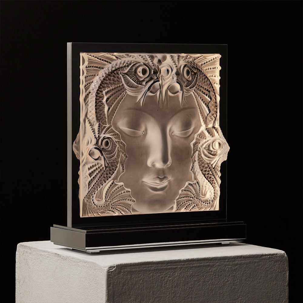 LAMPE MASQUE DE FEMME - CRISTAL INCOLORE, FINITION CHROMÉ
