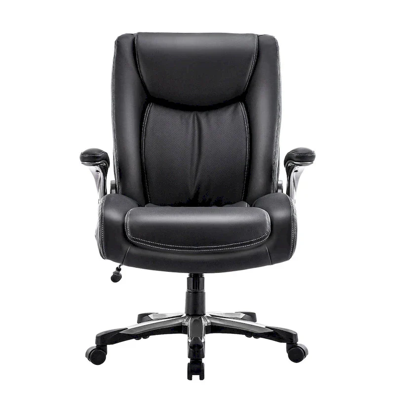 Ergonomic Office Chair with High Back Flip Up Armrests and Rolling Base