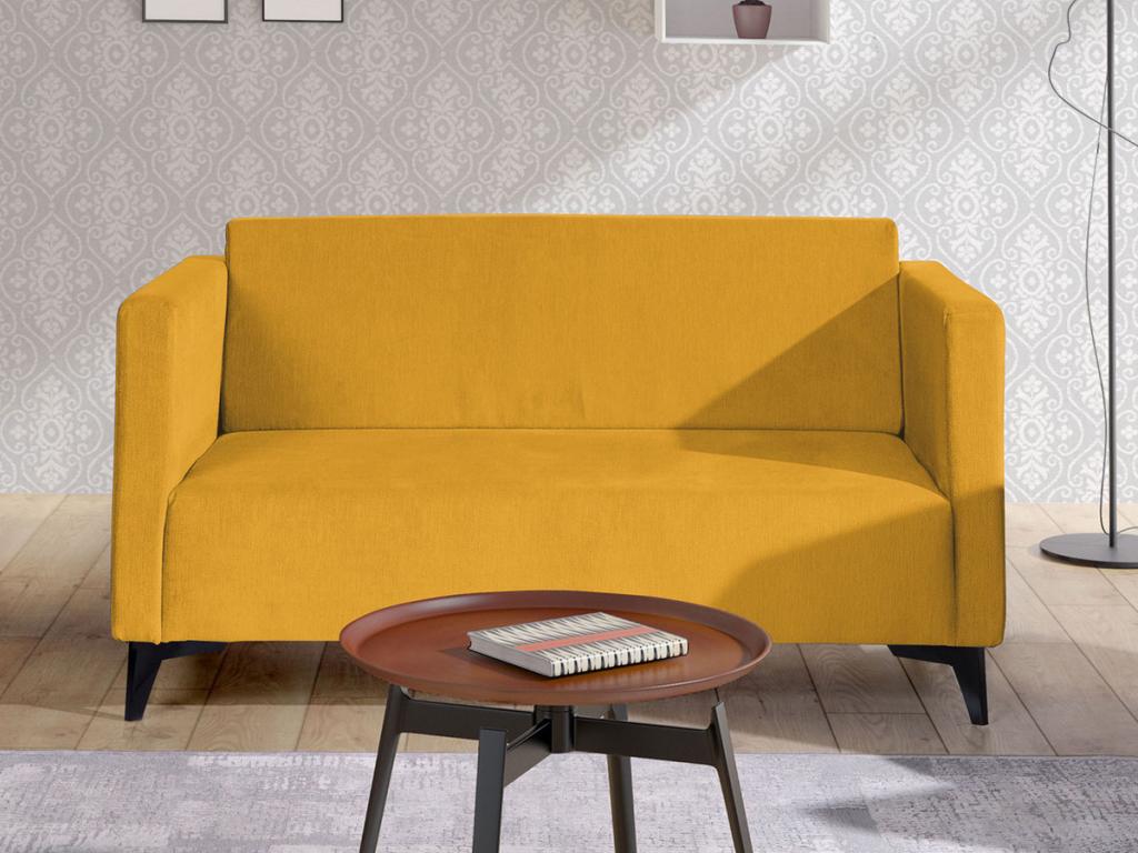 Sofá Nidolux K101 Amarillo 136x82x74cm Tapiz Patas Plástico