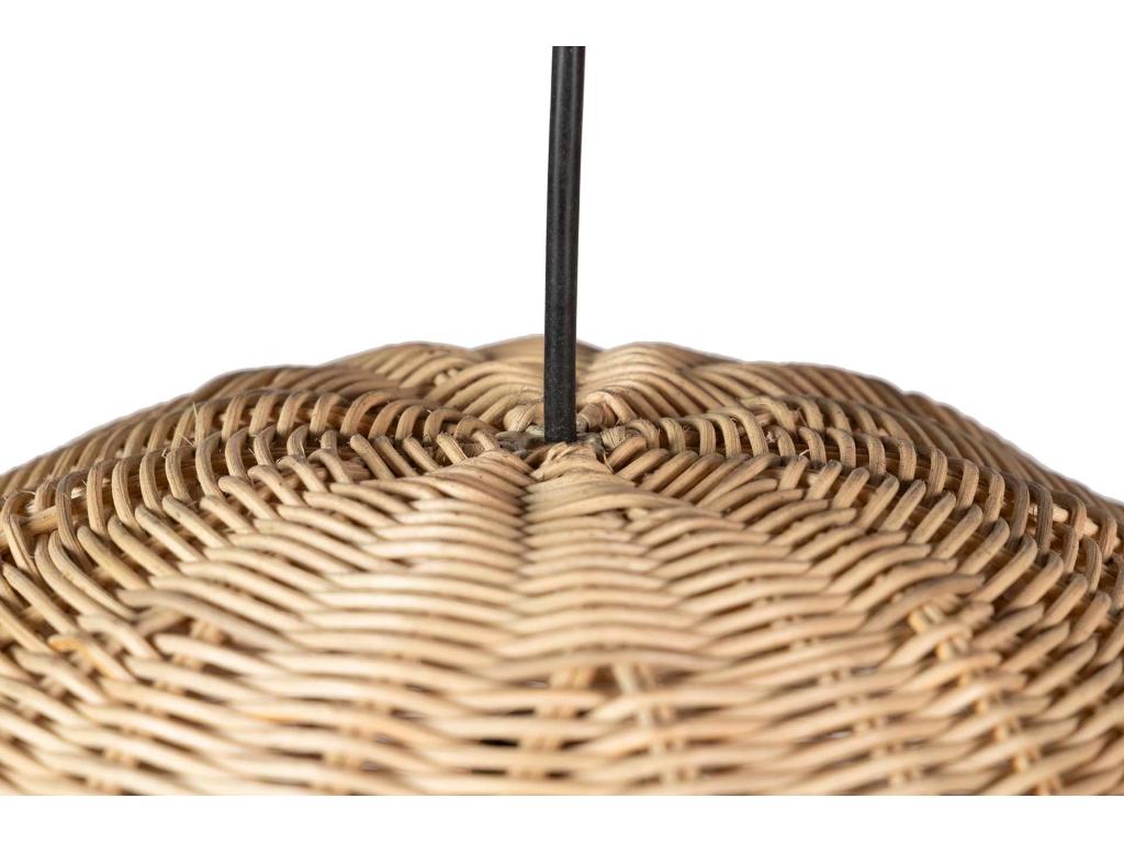 Lampara Techo Mimbre Natural 70x70x55 Cm