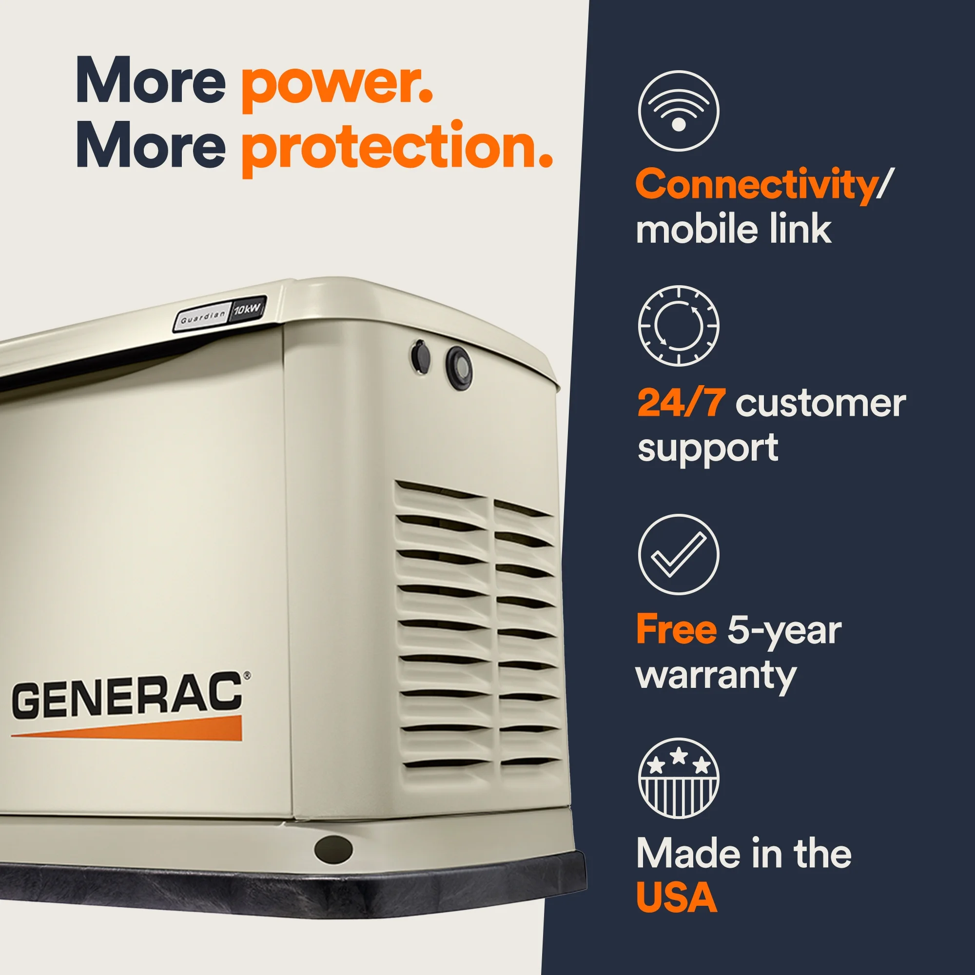 Generac Guardian 14kW Push Button Start House Generator, CO Shut-Off - Image 8