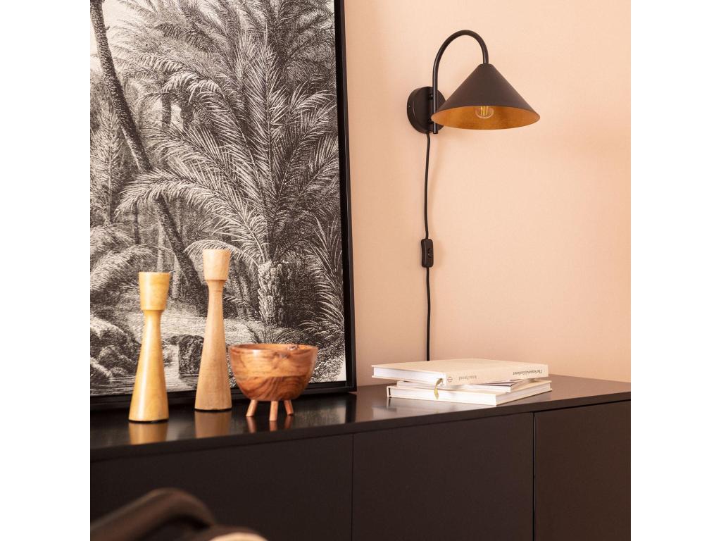 Lámpara de Pared Metal Twiga Negro