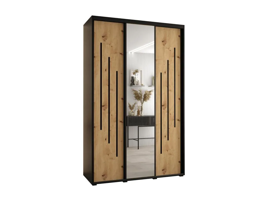 Armario moderno con puertas batientes 235,2x150x60 cm, 3 secciones bse3609279