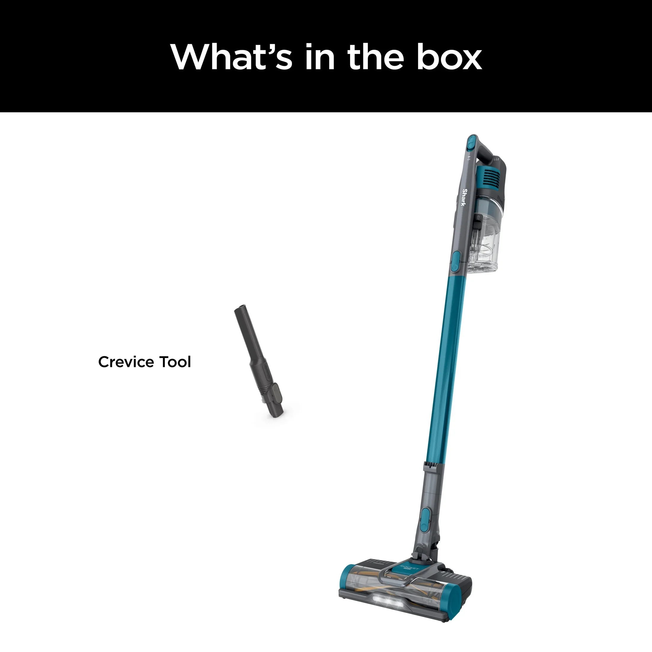 Shark Pet Pro Bagless Cordless Stick Vacuum, Carpets and Hardfloors, Powerfins Brushroll, No Hair Wrap, Up to 40 Min Runtime, XL Dust Cup, IZ240 Teal