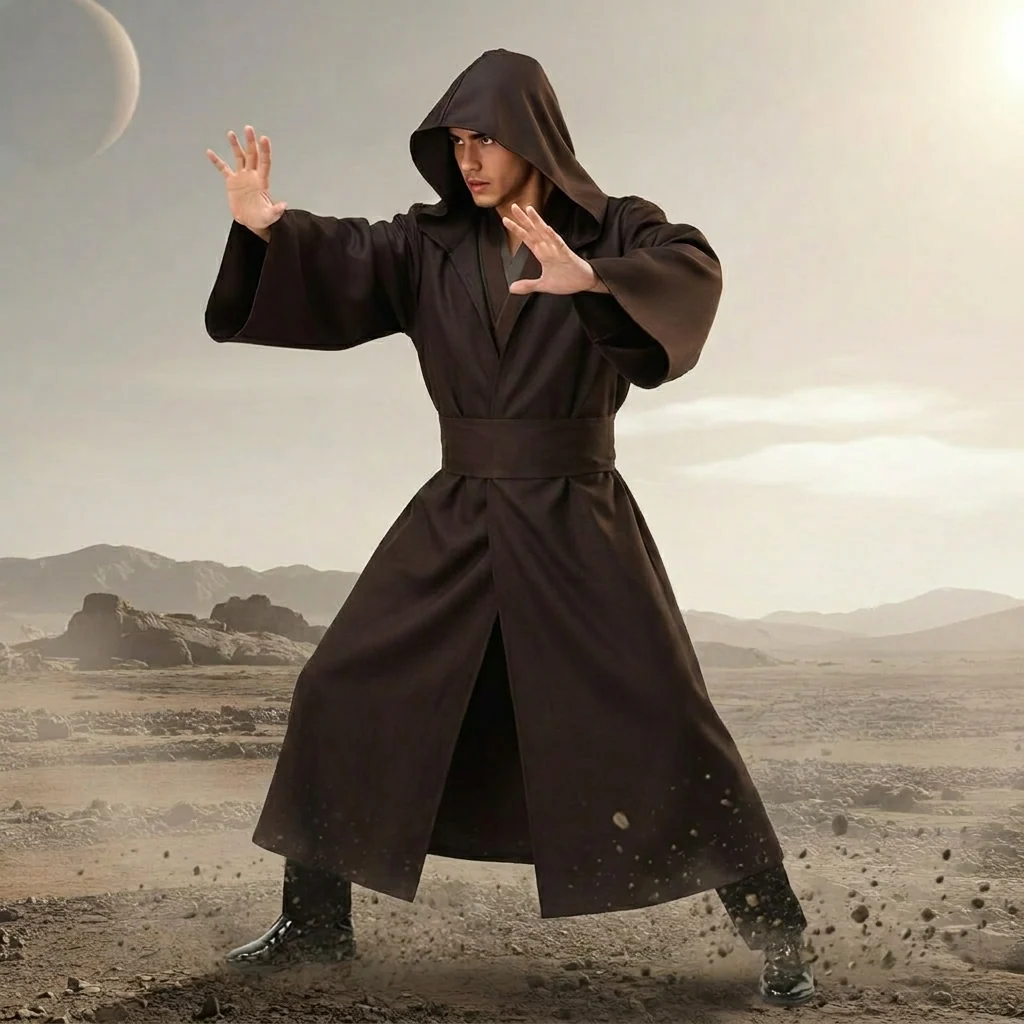 Halloween Costumes Adult Hooded Adventure Star Robe Set