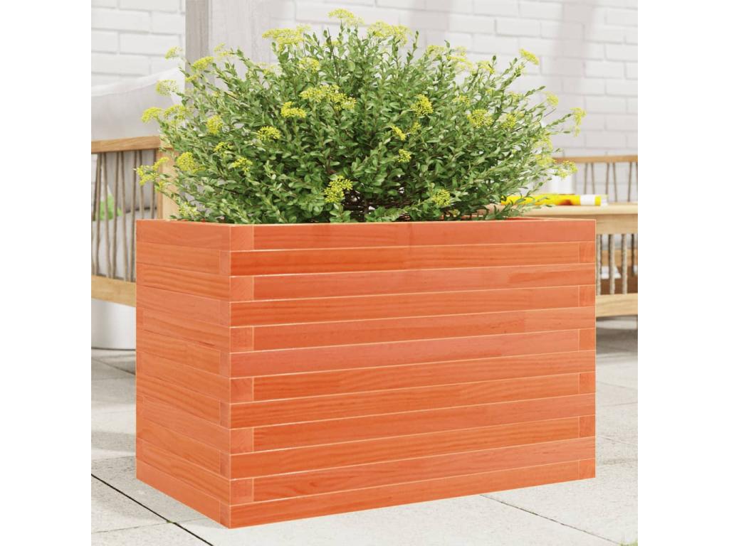 Decoratodo  madera maciza de pino marrón cera 70x40x46 cm