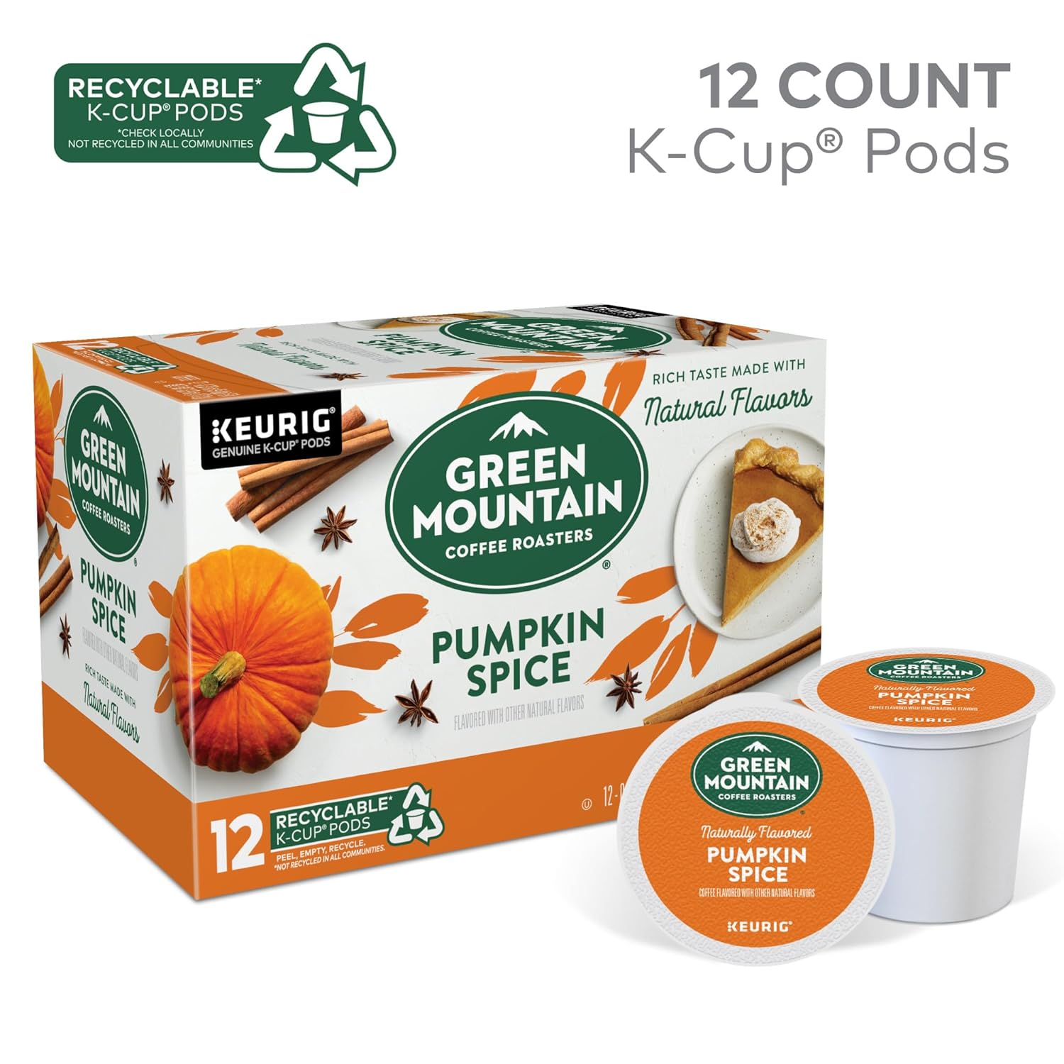 Green Mountain Coffee Roasters Seasonal Selections Pumpkin Spice 12 Count