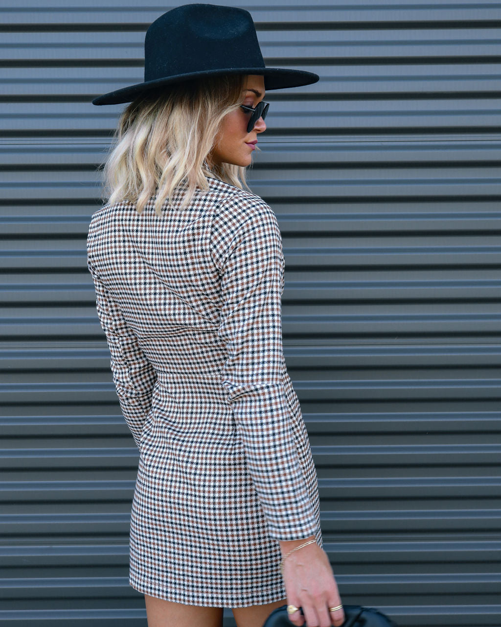 Sophisticated Biz Plaid Mini Dress - Se7enfashion