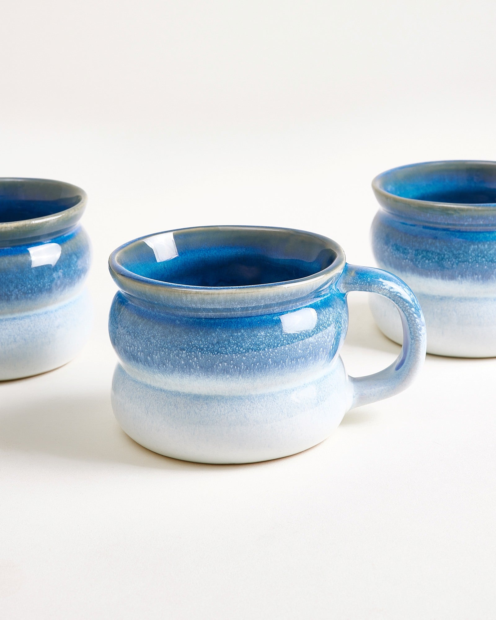 Ombra Tasse klein bubble dunkelblau hellblau 4er-Set
