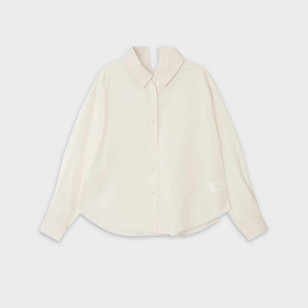The Loom - Chemise Sheer Splitneck - Beige Clair