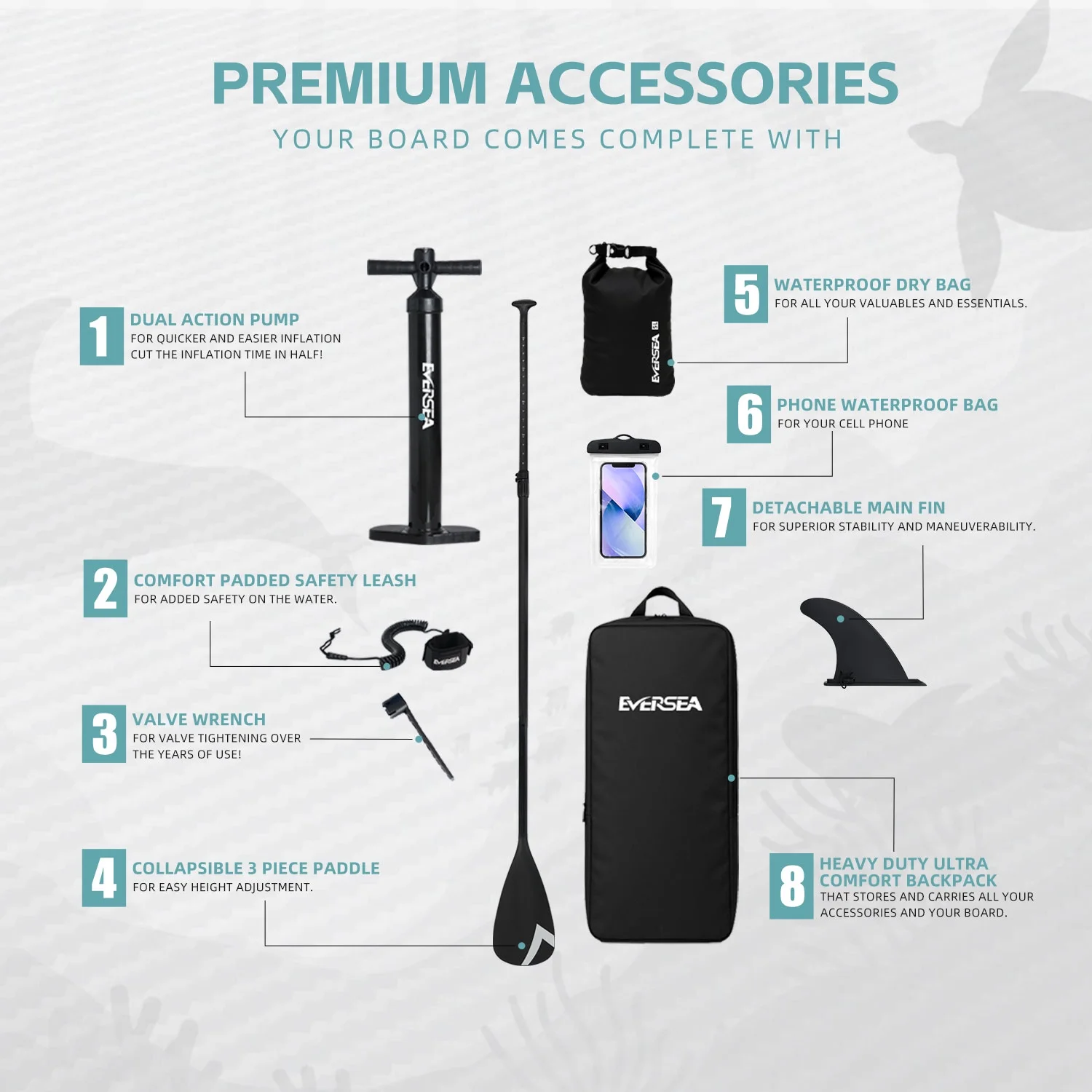 MSEASFREE Inflatable Paddle Board Stand up Paddle Board with Premium SUP Accessories - Image 12