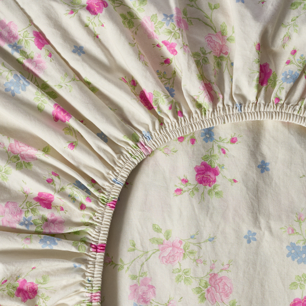 Drap-housse en percale de coton - Jardin