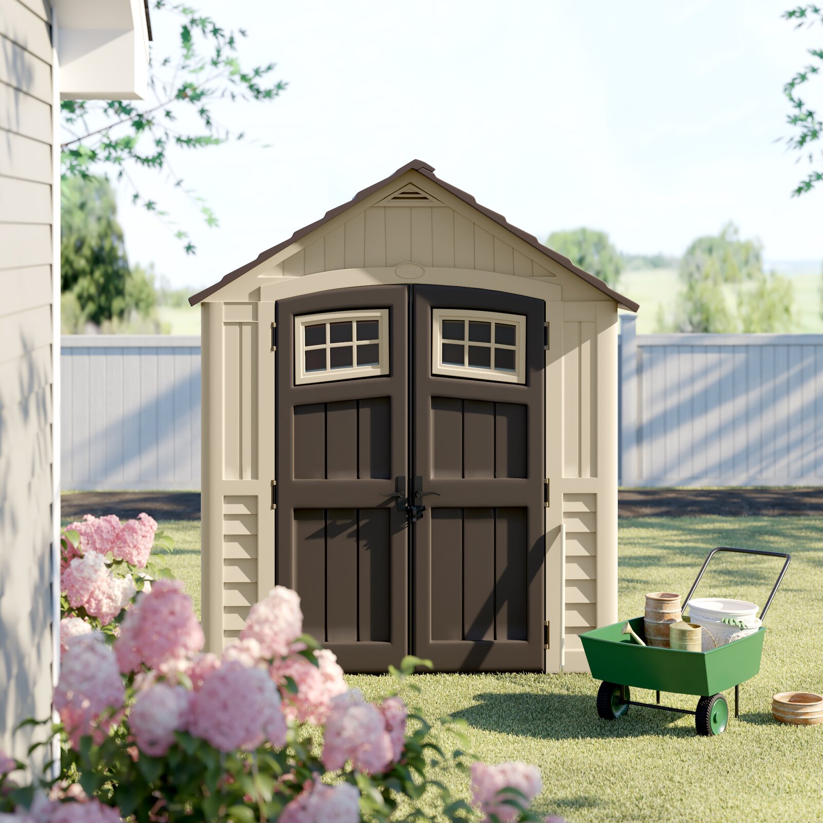 WAYFAIR Sutton Outdoor 7 Ft. 5 In. W X 4 Ft. D Plastic Storage Shed