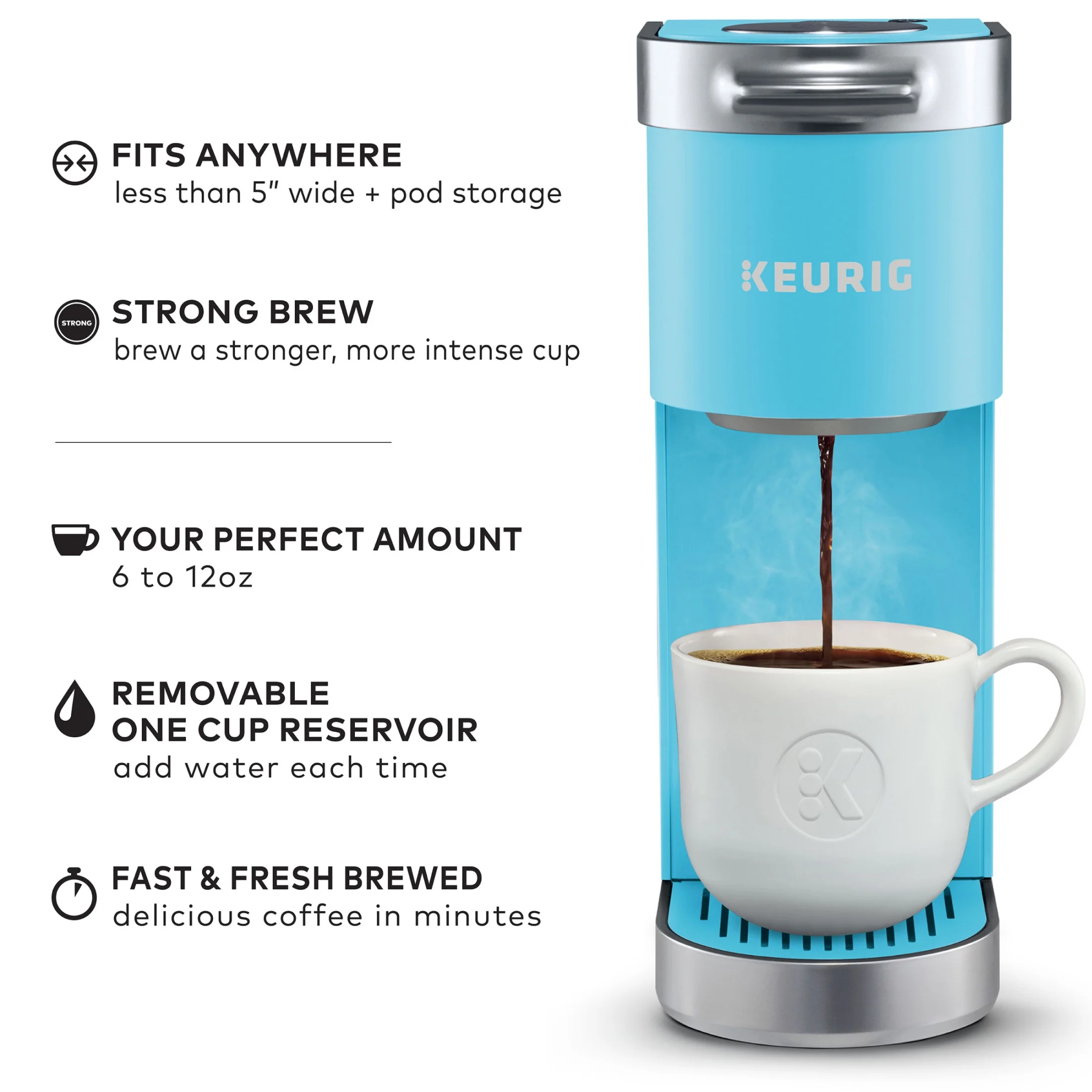 Keurig K-Mini Plus Single Serve K-Cup Pod Coffee Maker, Dusty Rose - Image 51
