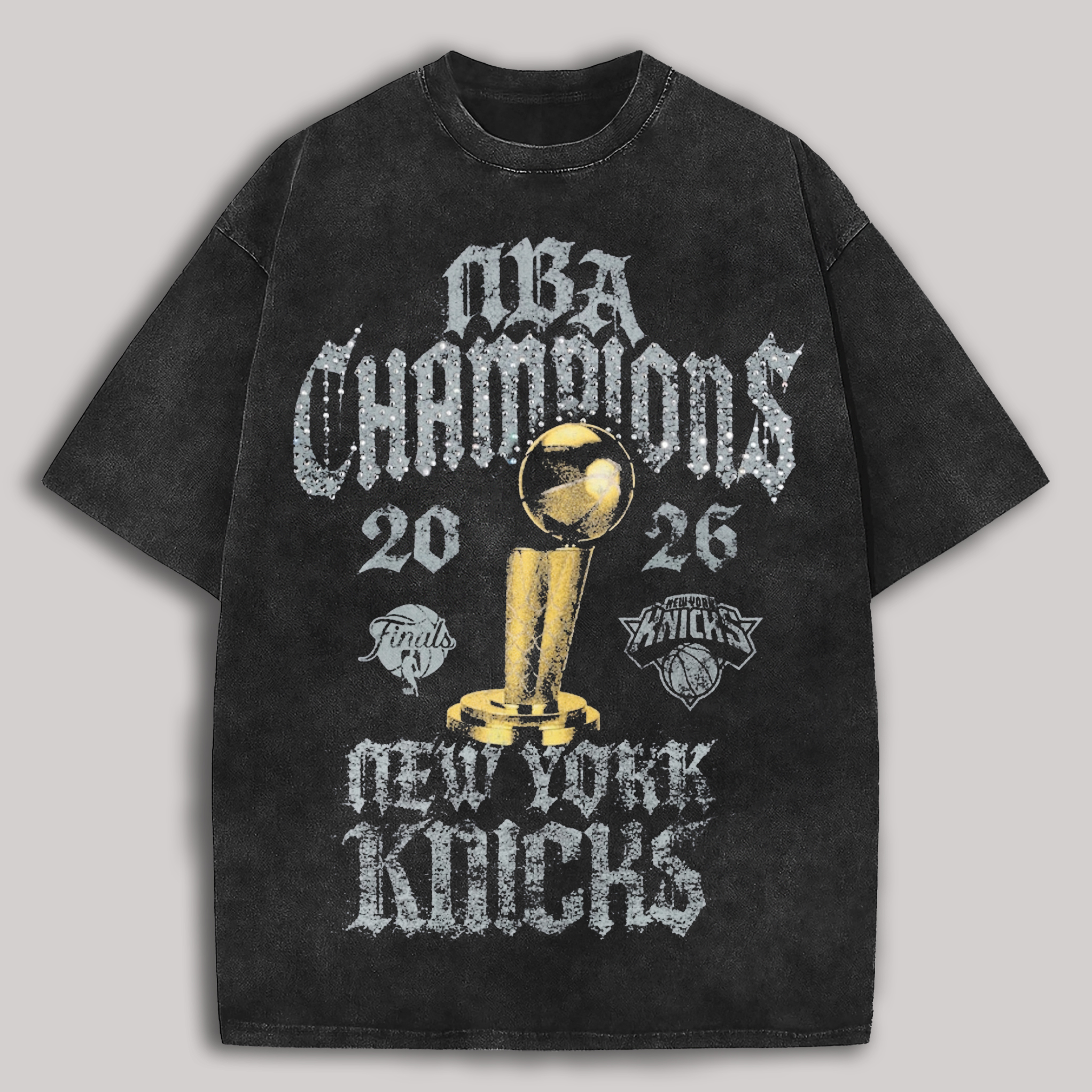 New York 2026 NBA Finals Champions Authentic Unisex Washed T-Shirt