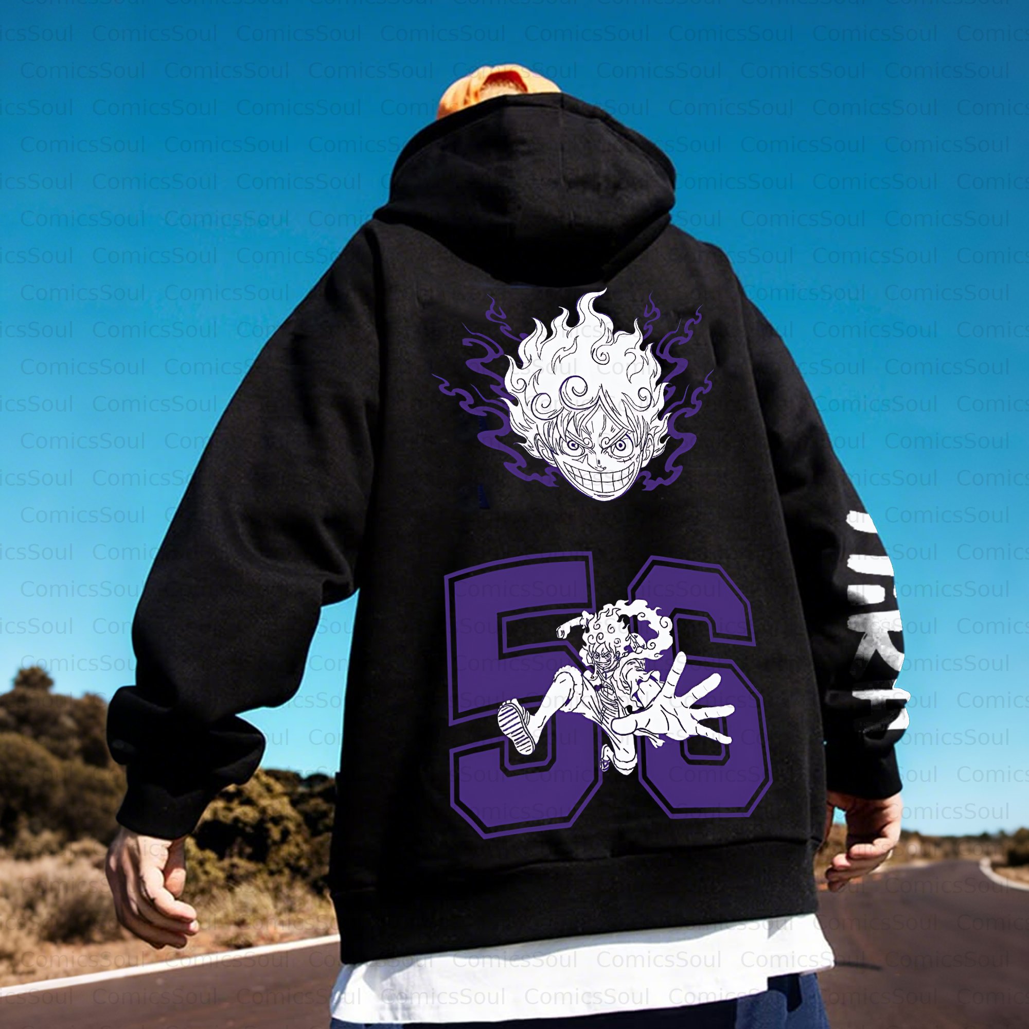 Unisex Anime Inspired Vintage Plush Hoodie
