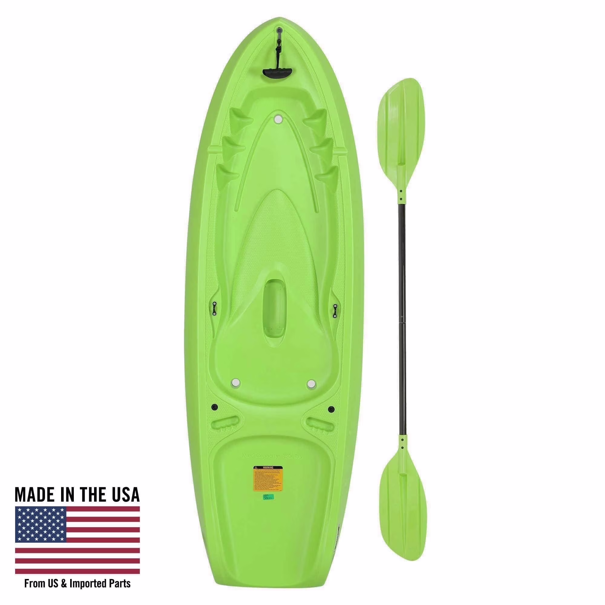 Lifetime Recruit 6.5 Ft Youth Sit - on - Top Kayak, Lime Green (90765)(Lime Green)