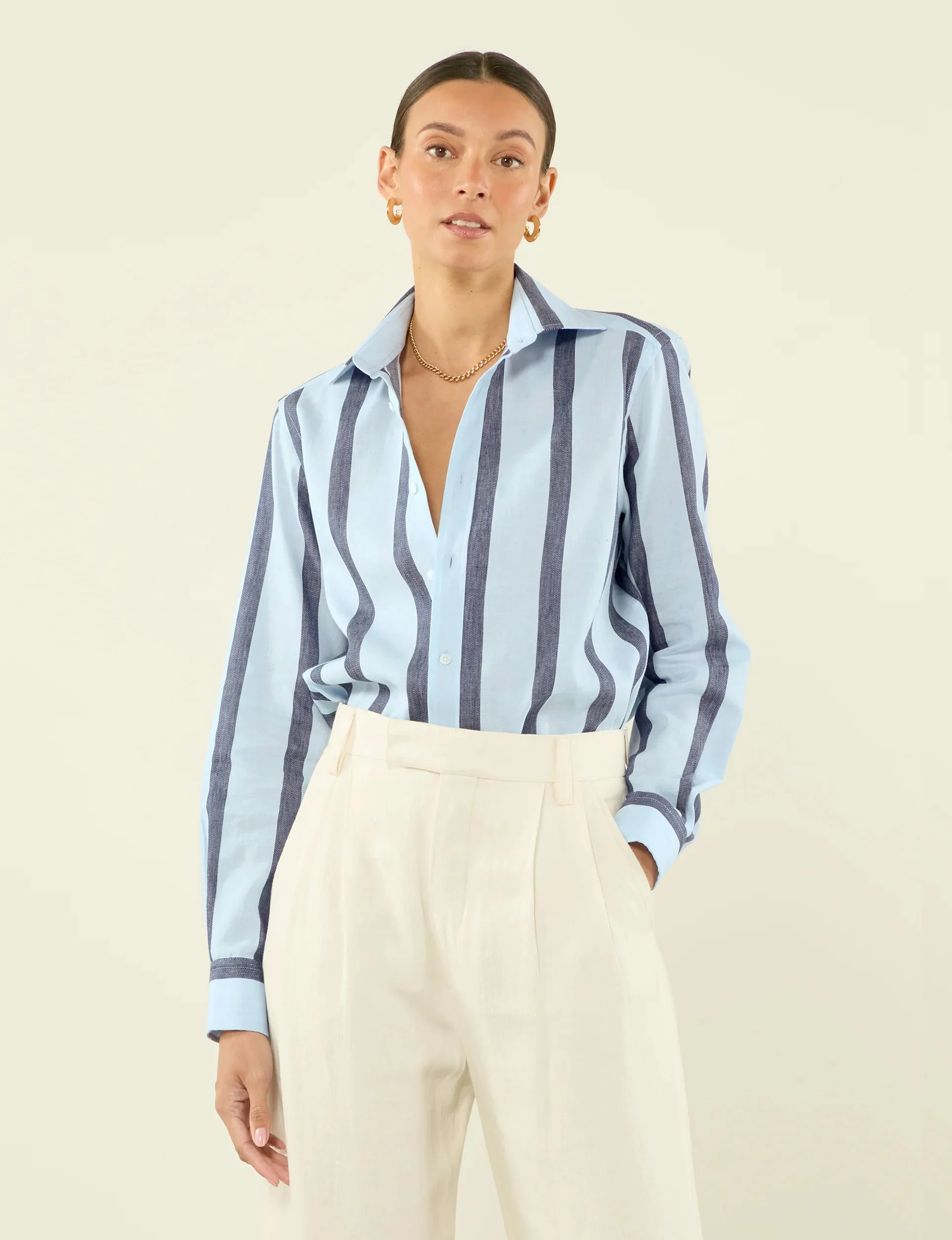 The Boyfriend: Weave, Blue and Navy Stripe