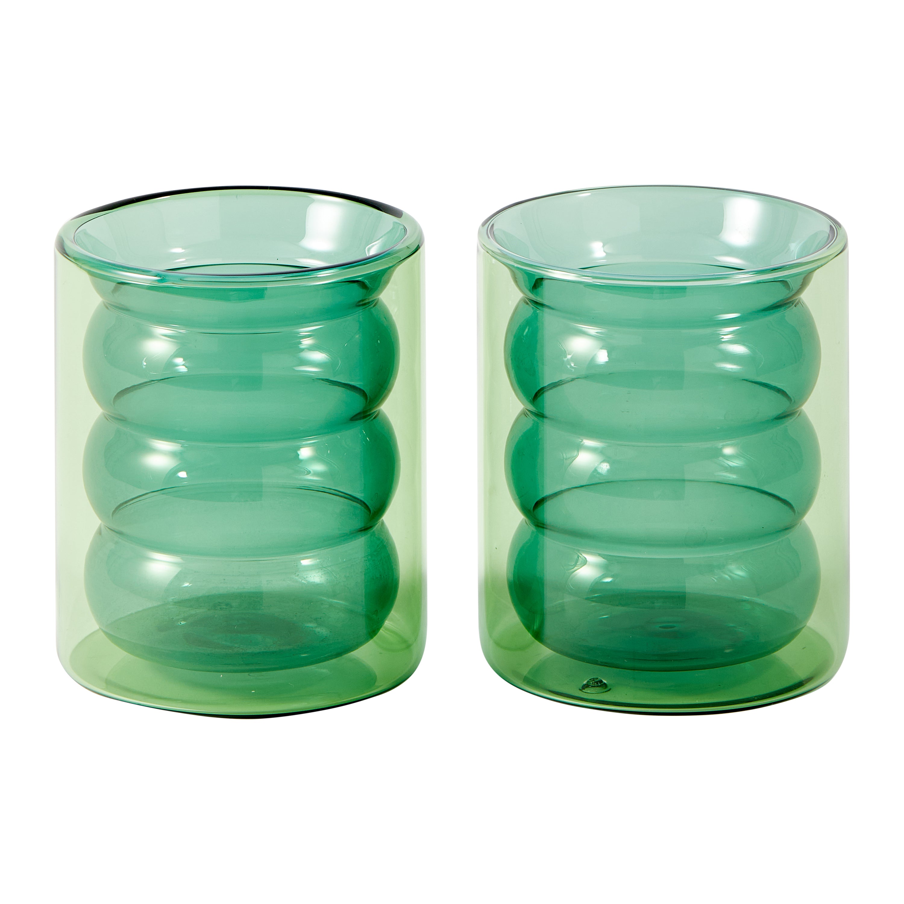 POLSPOTTEN Chubby Waterglazen 2 st. - Groen