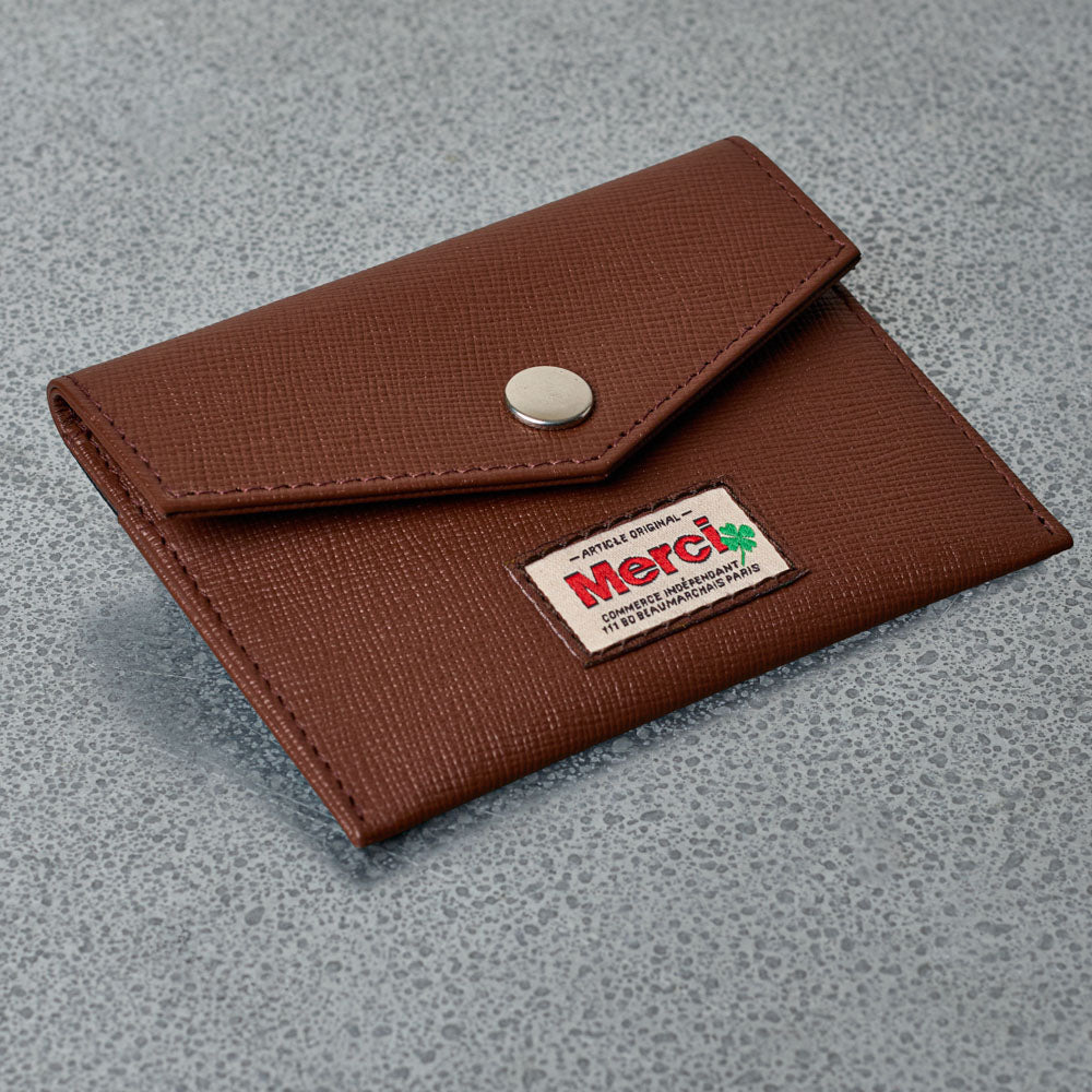 Merci - Porte Carte à Rabat - Camel