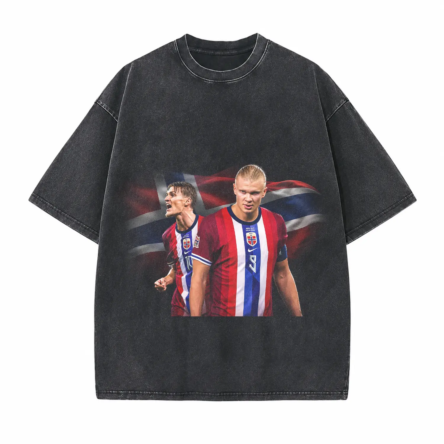 Football Players The Pitch Side Passion Printed Unisex Washed T-Shirt