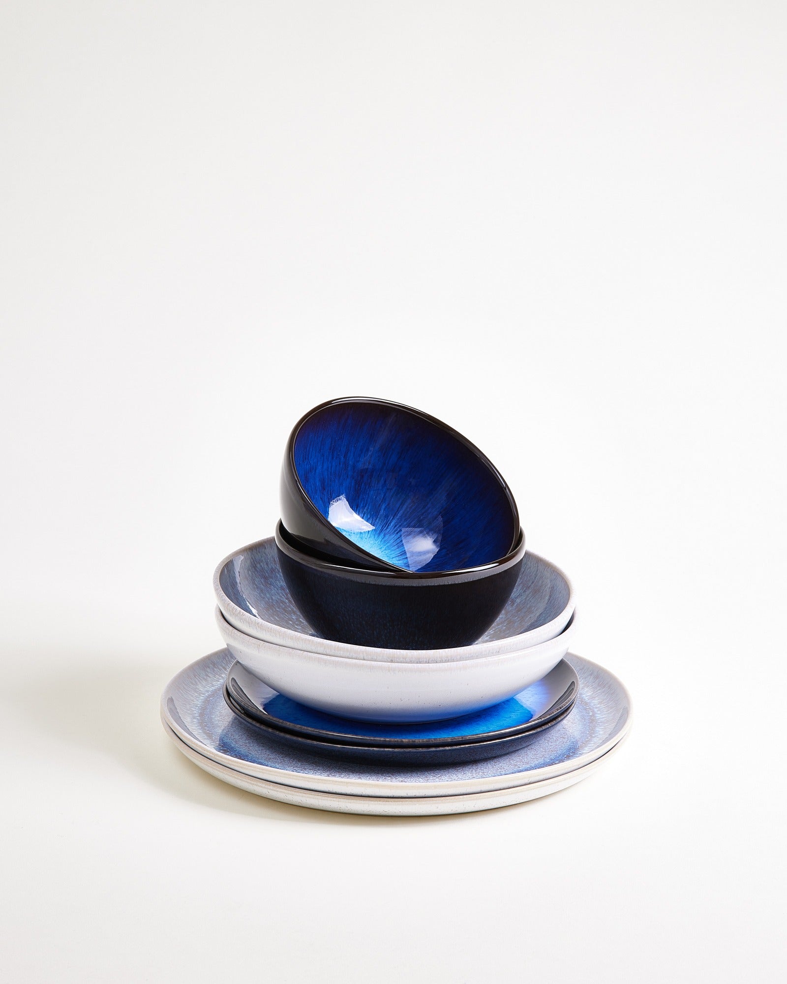 Melides Geschirr-Set deepseablue stoneblue 8-teilig