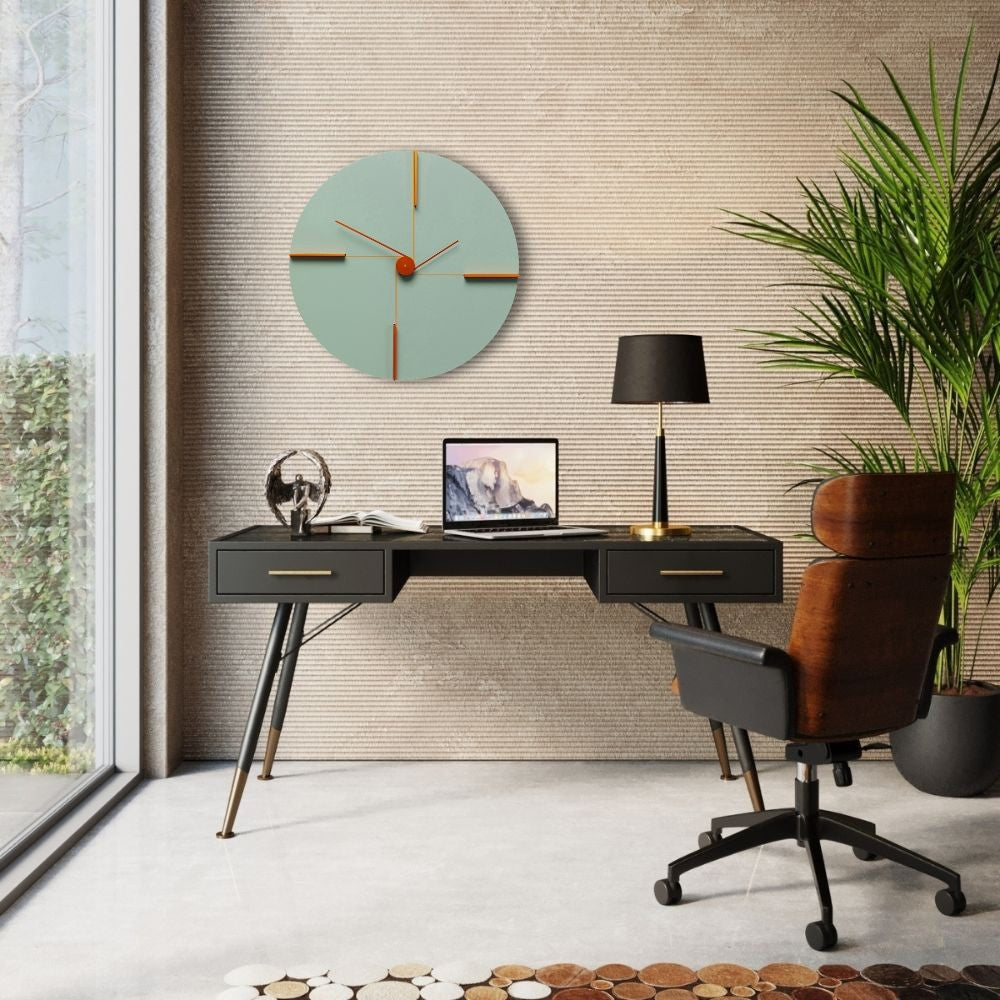 Wandklok Felice 30cm groen Kare Design