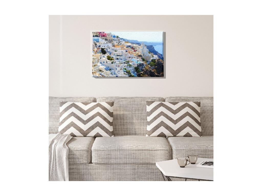 Impresión sobre Lienzo Santorini, Multicolor, 70x3x45 cm, Laocacasas
