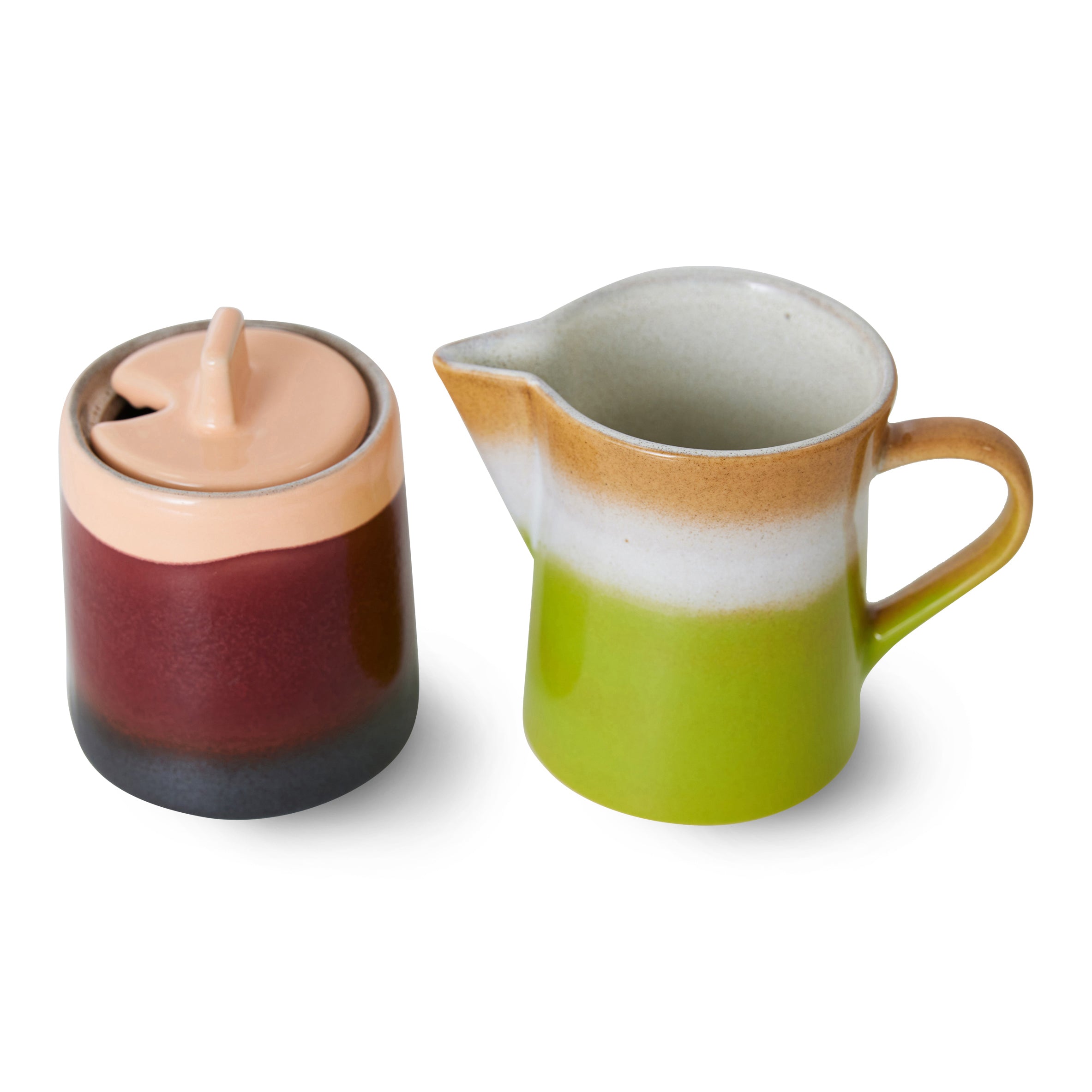 HKliving 70's Melkkan en Suikerpot - Foreland