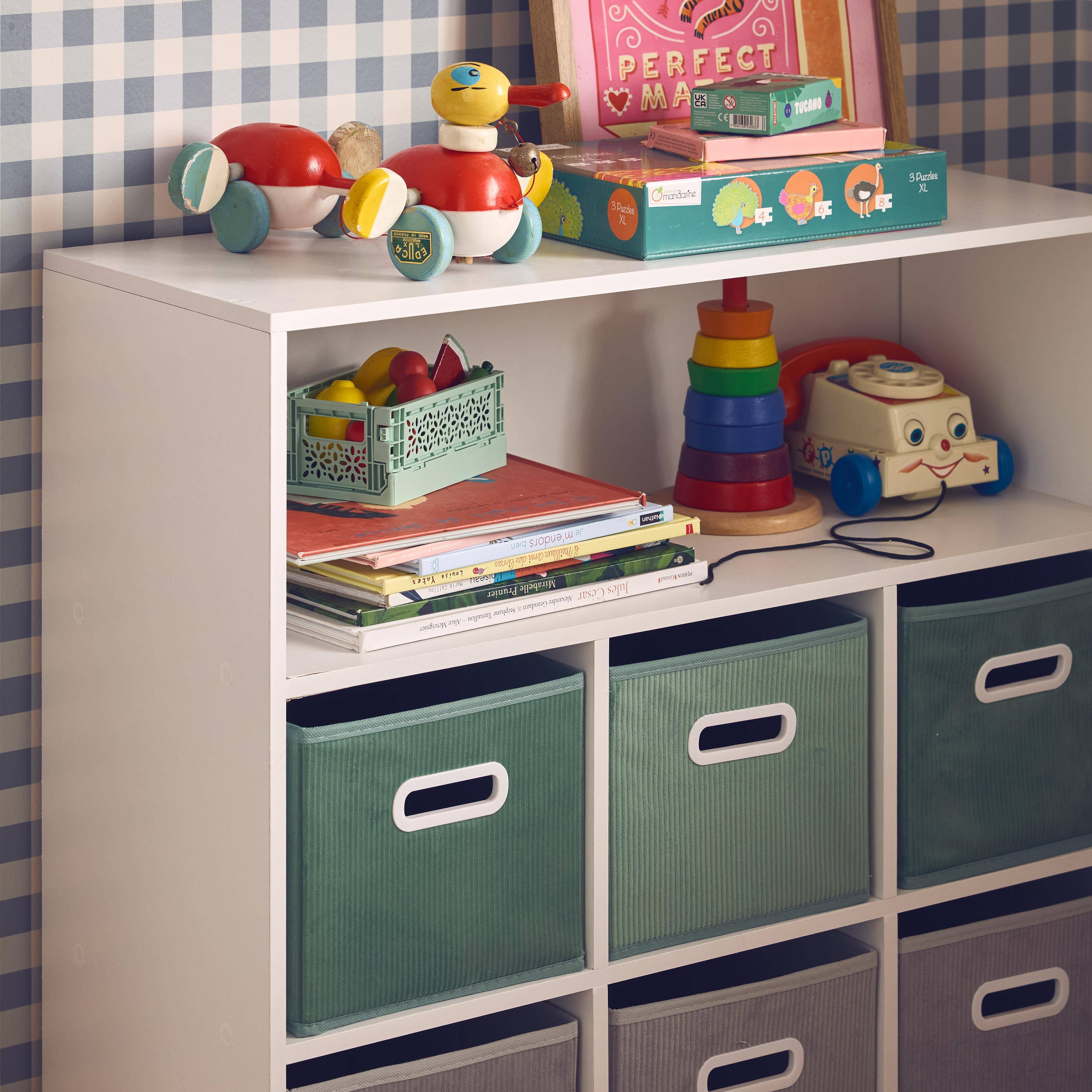 Camille - Mueble infantil con 6 cestas de terciopelo