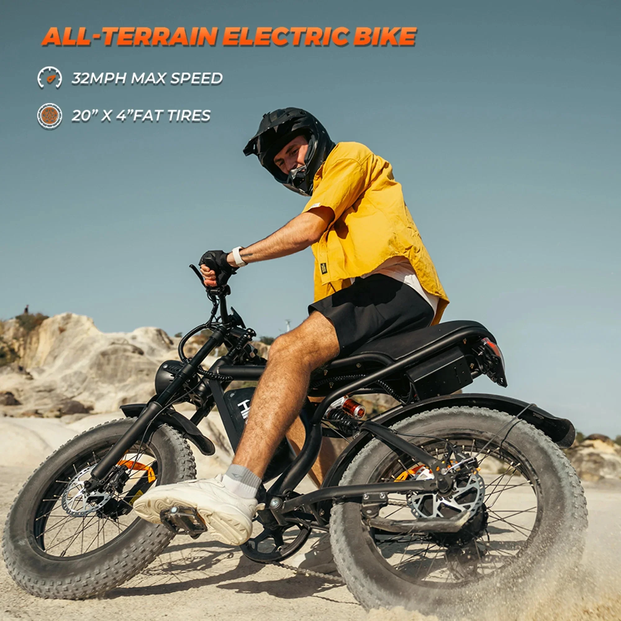 HiKeep Adult Fat Tire Electric Bike, 20 inch, 1500W Peak, 48V 15Ah, Black - K6-L-1.0 - Image 3 HiKeep Adult Fat Tire Electric Bike, 20 inch, 1500W Peak, 48V 15Ah, Black - K6-L-1.0 - Image 3
