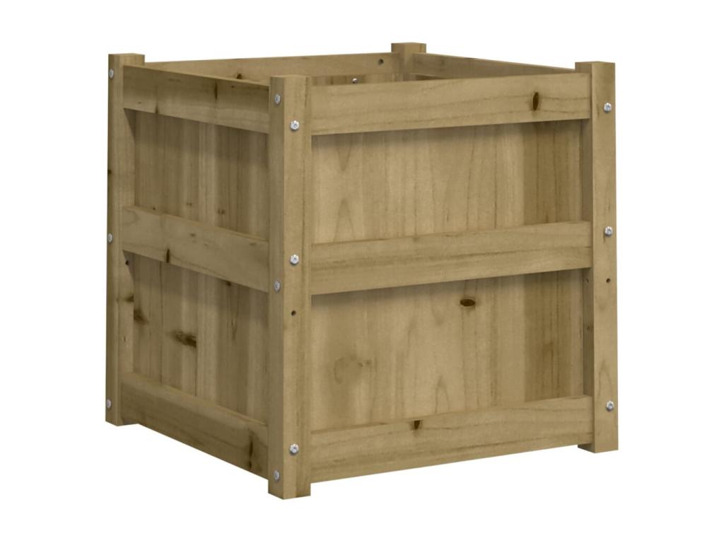 Decoratodo madera maciza de pino impregnada 50x50x50 cm