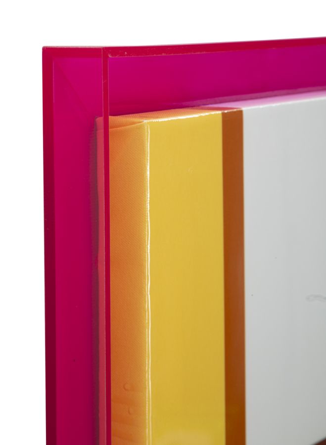 Print op gelakt canvas met acryl frame cm 60x3,3x80