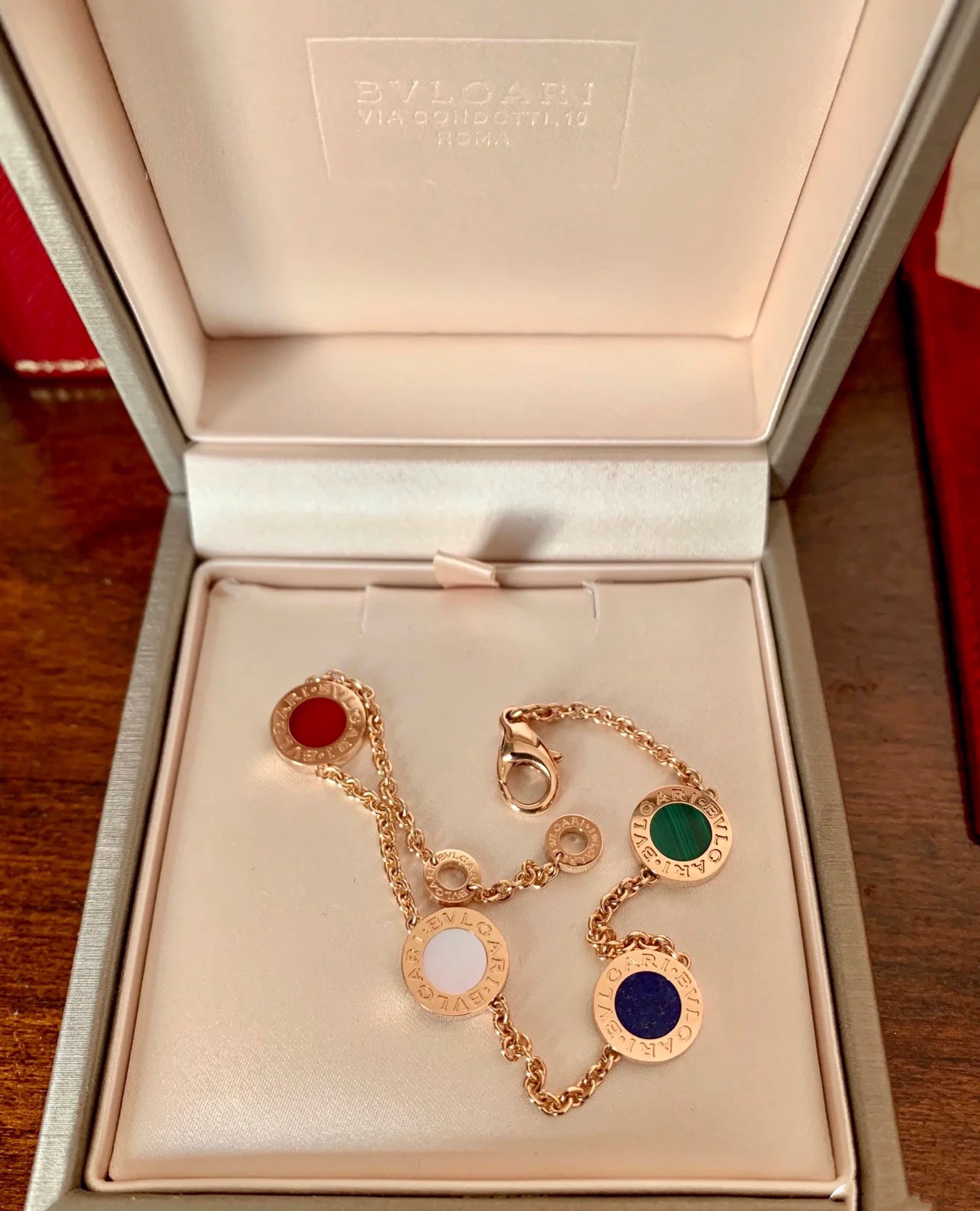 Dupe Bvlgari Four Colors Motifs B.zero1 Bracelet in Rose Gold - Original Replica Club