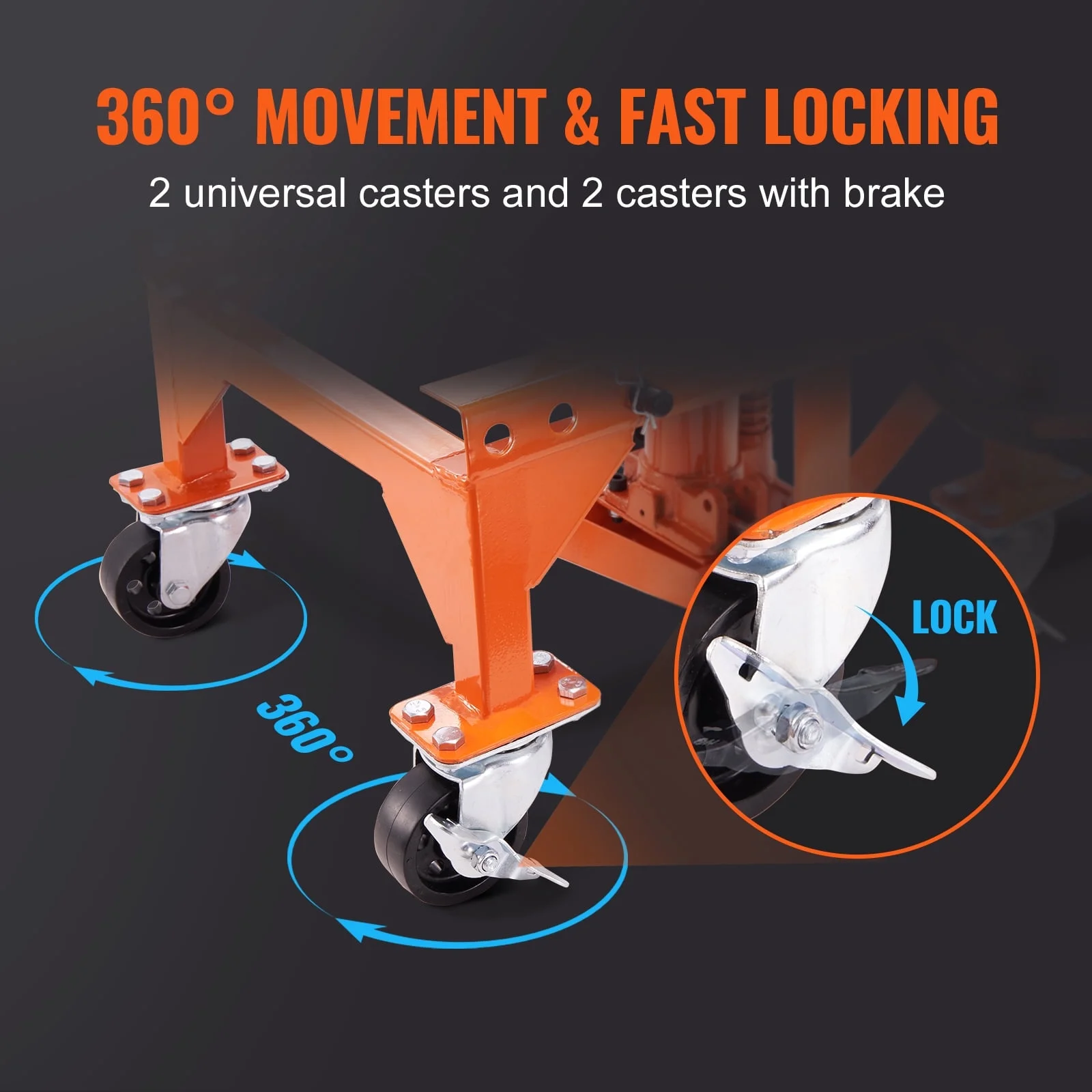 BENTISM Hydraulic Motorcycle Lift Table 350 lbs Height 13'-36' Dirt Bike Scissor Jack Stand with Wide Deck Safety Pin J-hook - Image 6