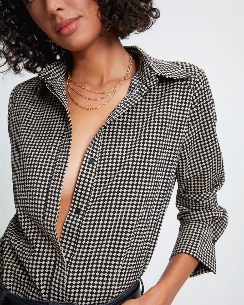 Beyond Your Imagination Printed Button Down Top - Se7enfashion