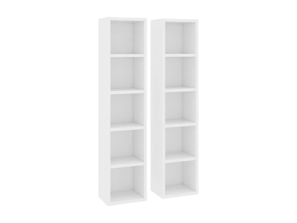 Armarios CD 2 uds Blanco 21x16x93.5 cm Hogarsens contrachapada
