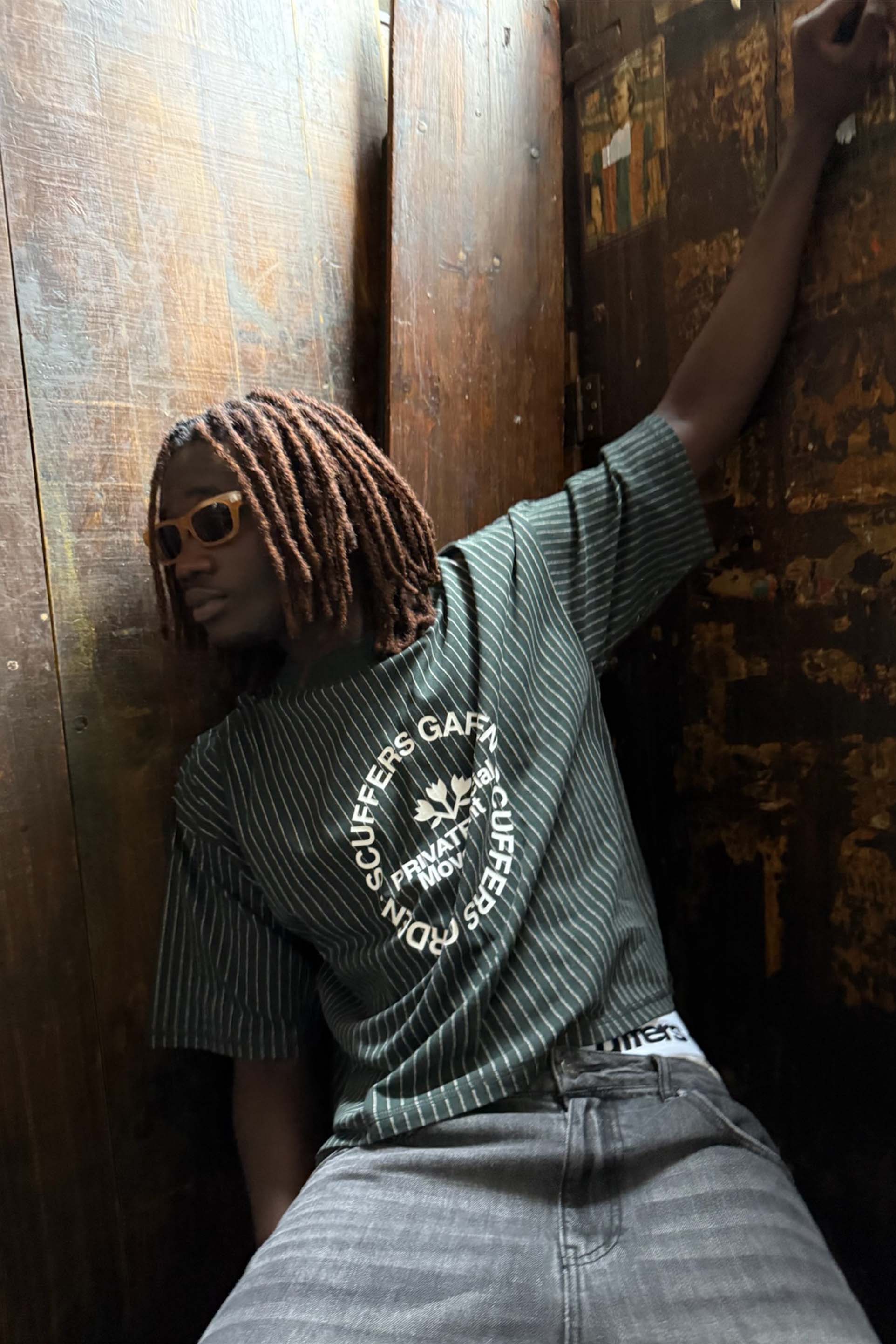 Pinstripe Green T-Shirt