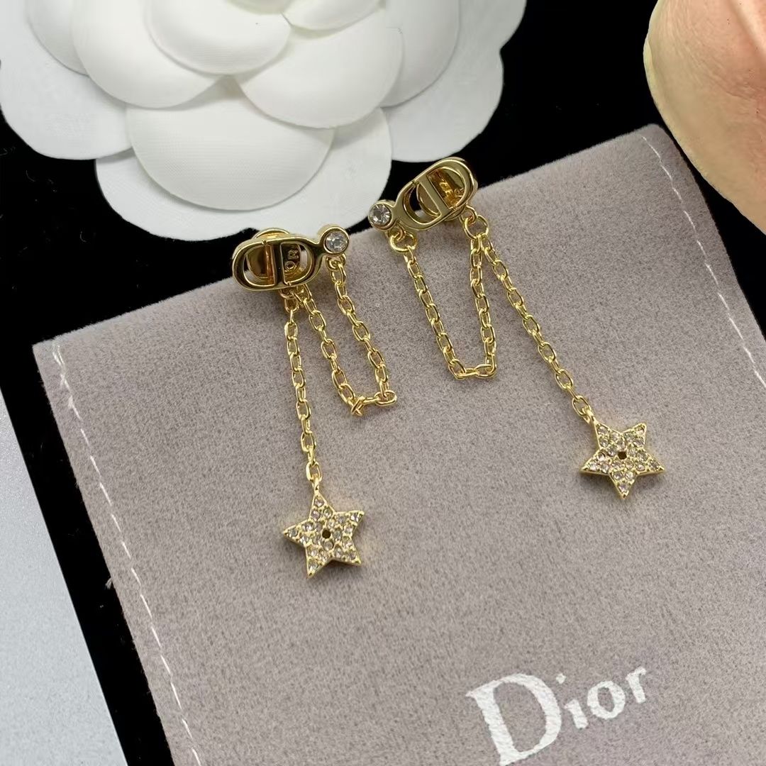 Dior Star Dangle Long Earrings - Original Replica Club