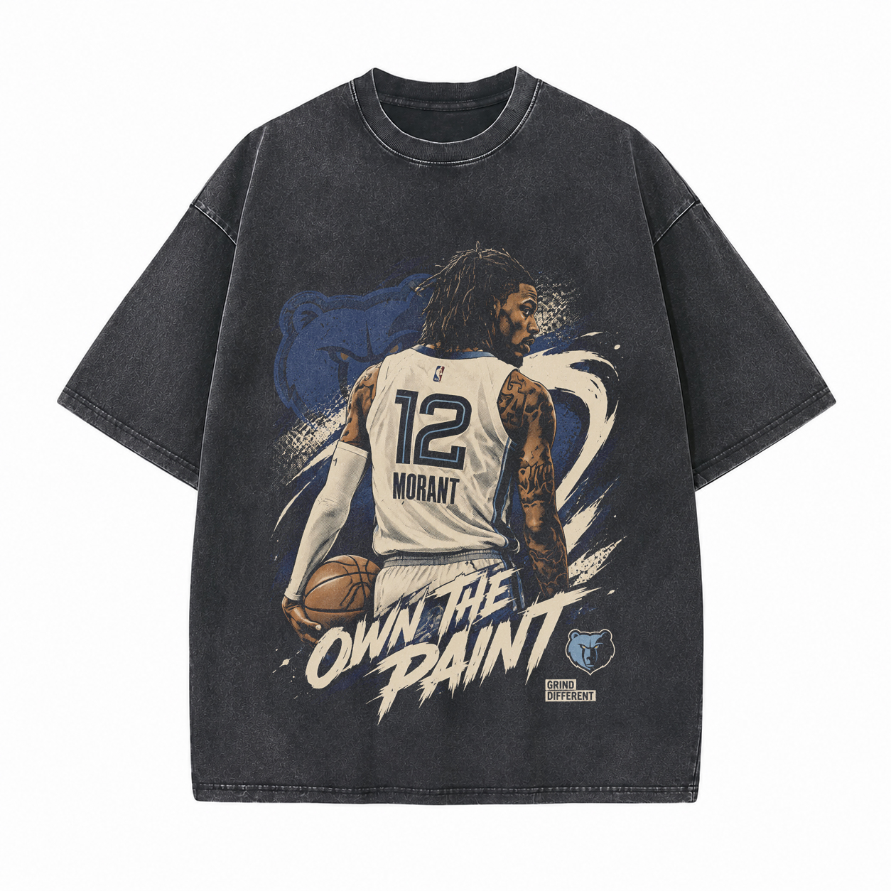 Own The Paint Printed Unisex Washed T-Shirt
