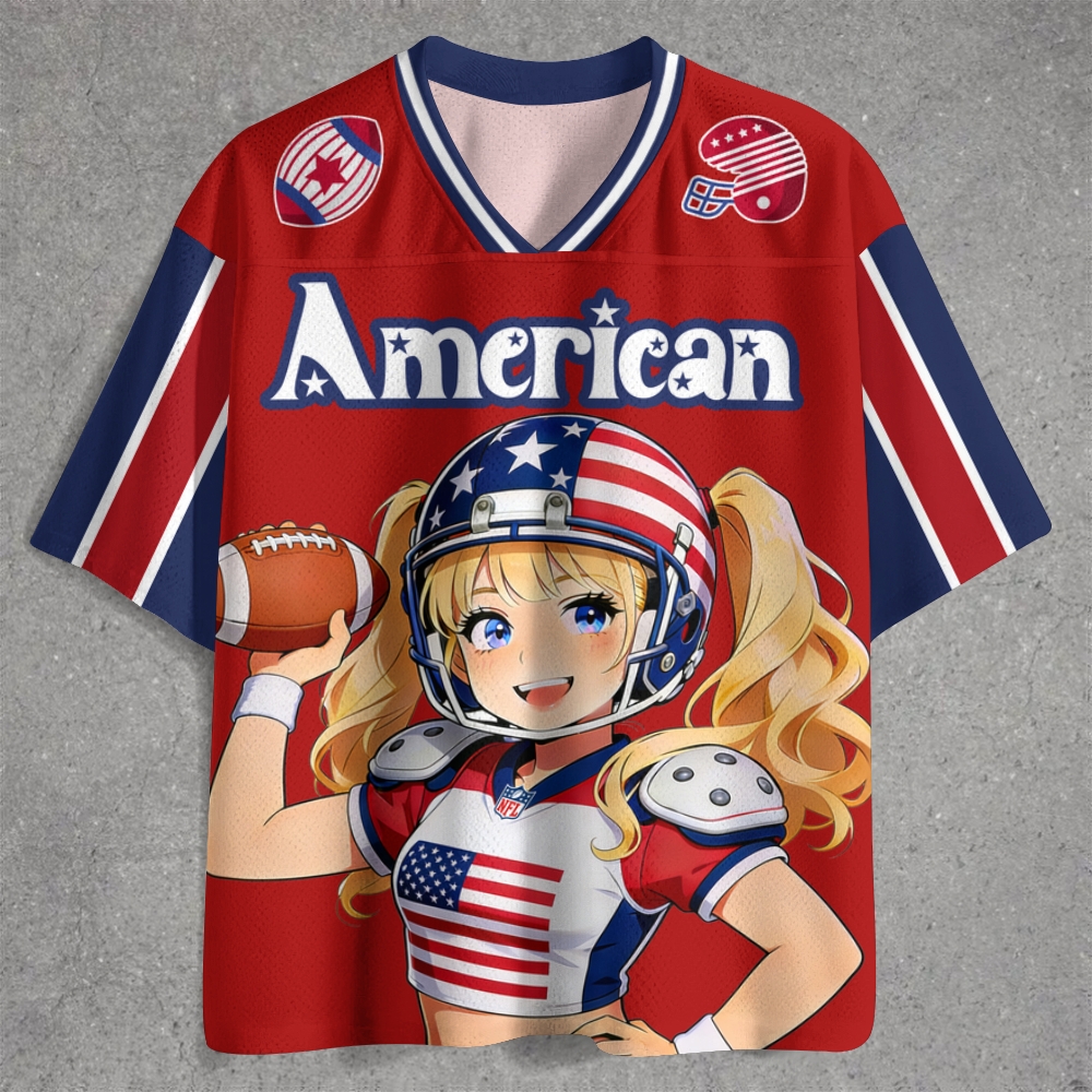 American girl Anime Football Jersey