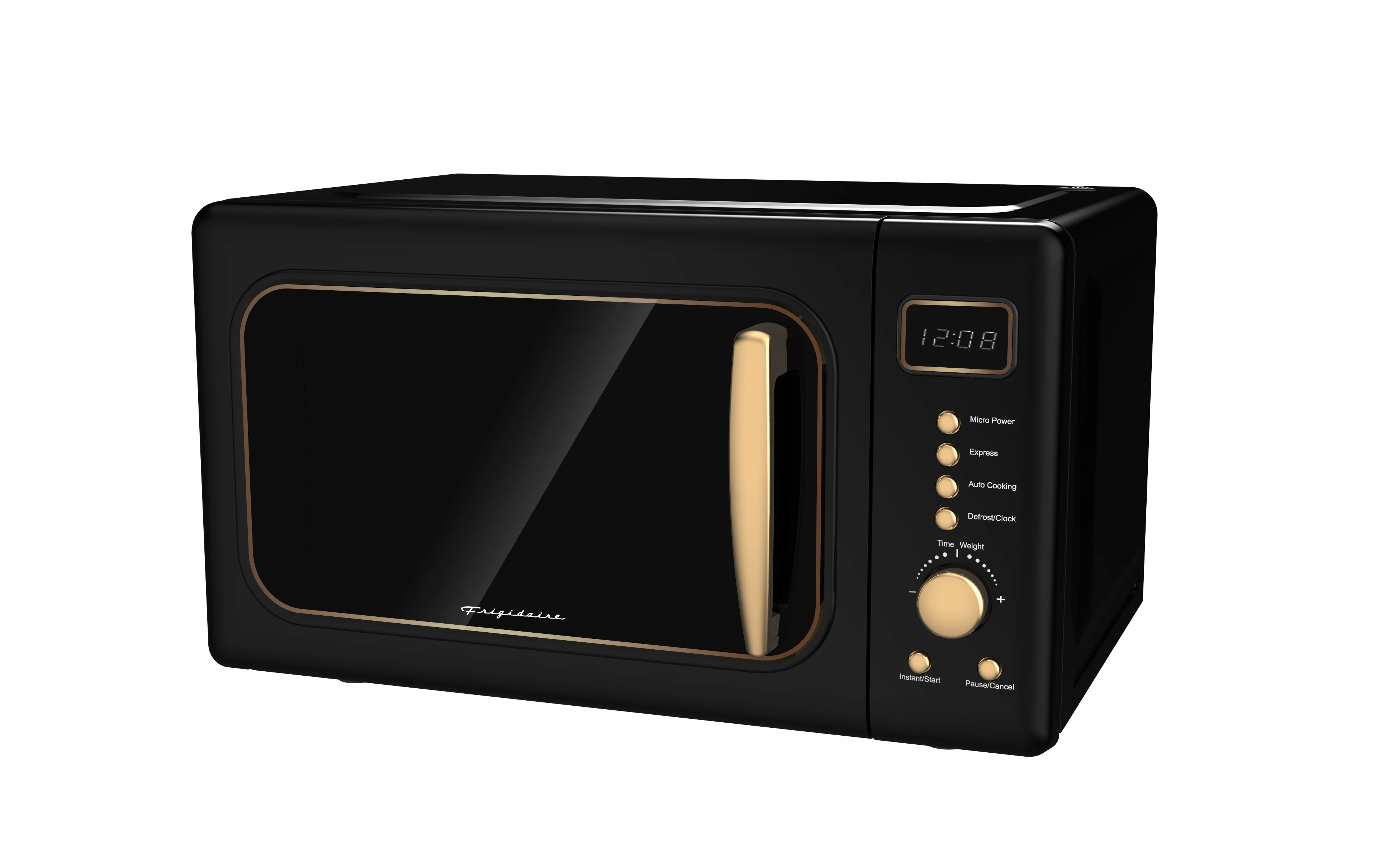 Frigidaire 0.7 Cu. Ft. Retro Countertop Microwave Oven, Black and Gold - Image 11