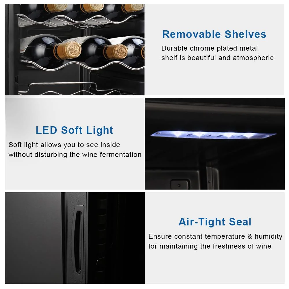 Ktaxon 18 Bottle Compressor Wine Cooler Freestanding Wine Fridge, Fast Cooling, Low Noise - Image 2