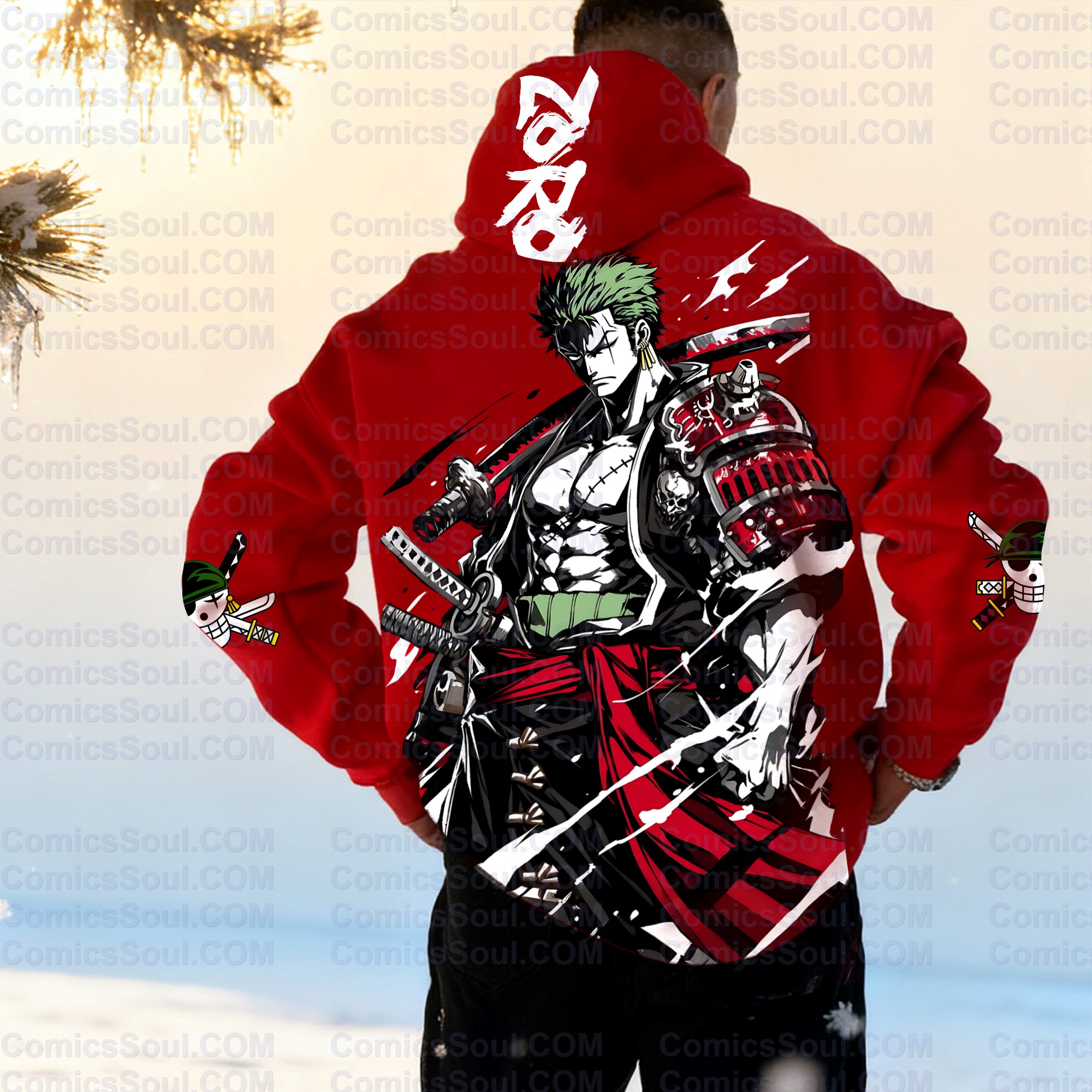 Plus Velvet Unisex Anime Graphic Streetwear Vintage Hoodie