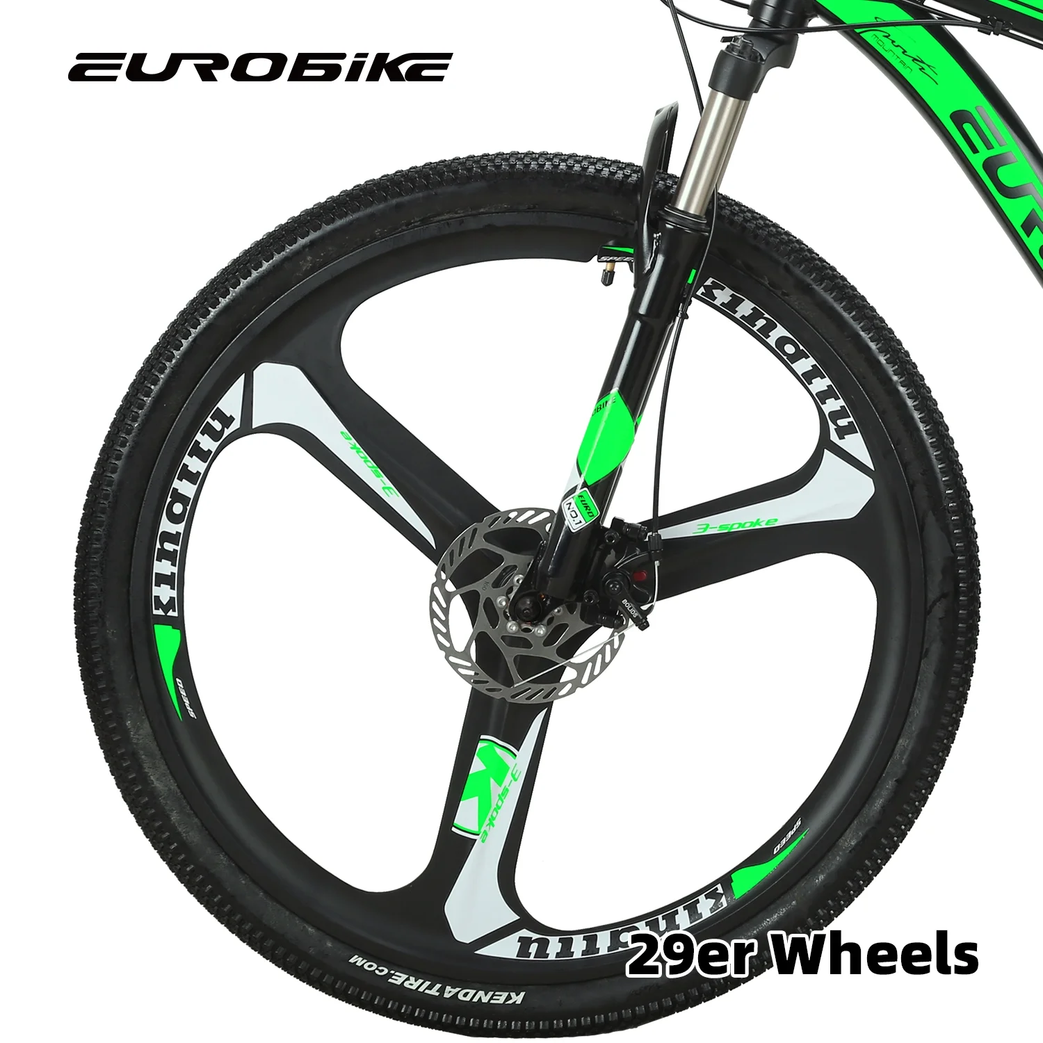 Mens Mountain Bike, Eurobike X9 Mountain Bike 29 inch, 19 inch Aluminum Frame, Bikes for Men 29er, Mens Bicycle 3-Spoke Silver - Image 12