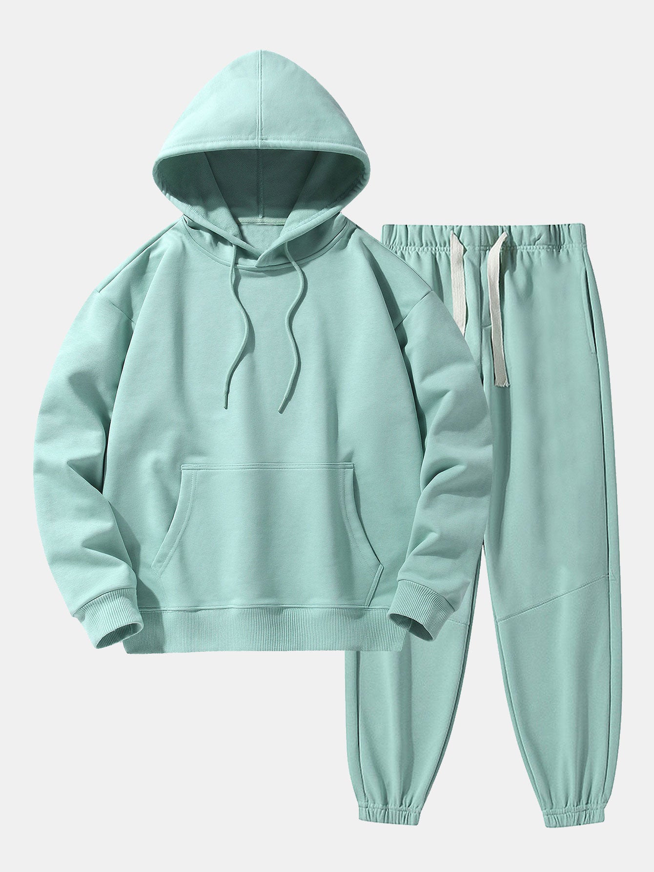 Basic Heavy Weight Drop Shoulder Relaxed Hoodie & Jogger Pants
