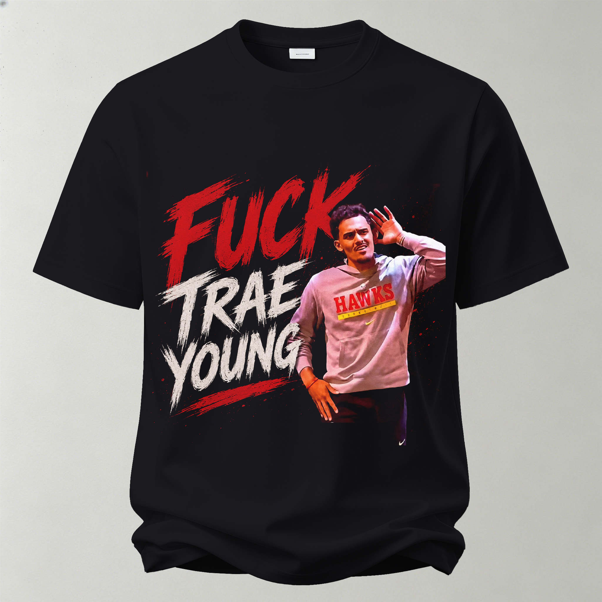 Trae Young Villain Graphic  Printed Unisex Oversized T-shirt