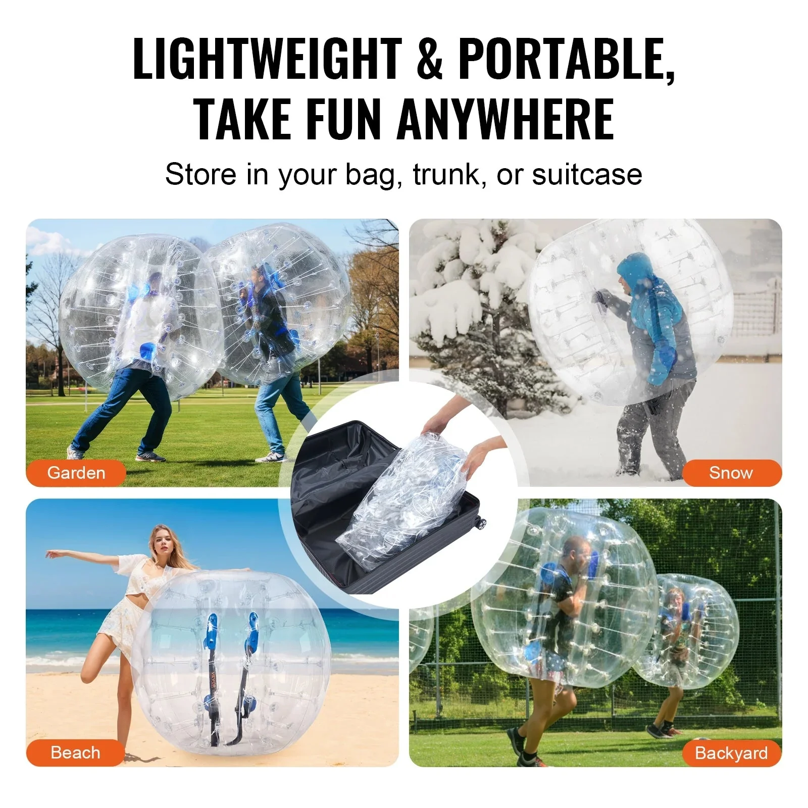 KFFKFF Inflatable Bumper Balls 4FT/1.2M 2-Pack, Transparent Dots - HCPPQ-005 - Image 5 KFFKFF Inflatable Bumper Balls 4FT/1.2M 2-Pack, Transparent Dots - HCPPQ-005 - Image 5